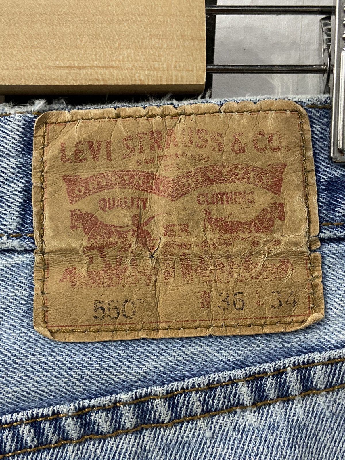 Levi's × Vintage Vintage Levi’s 550 Light Blue Wash Denim Pants 36X34 Size US 36 / EU 52 - 21 Thumbnail