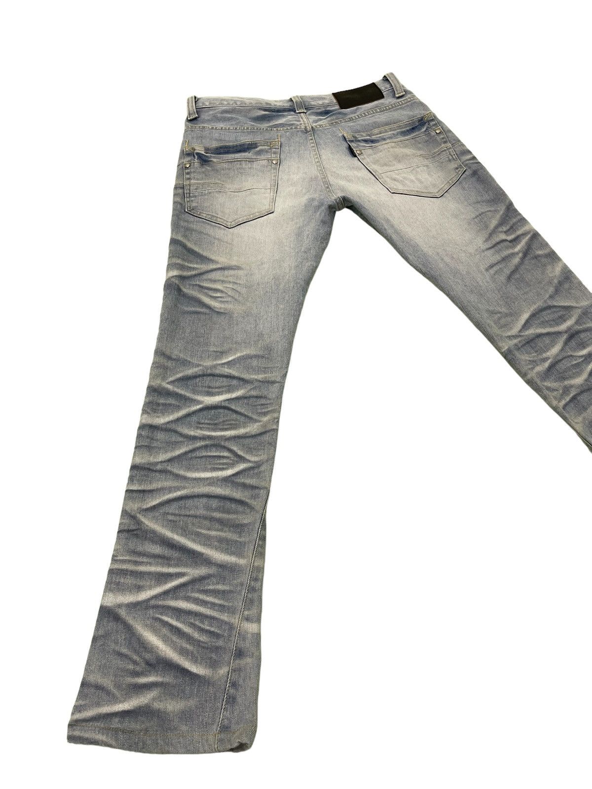 Japanese Brand Flare Jeans Slim Tornado Mart Low Rise Stretch Clawmark 2🟦4 Size US 29 - 2 Thumbnail
