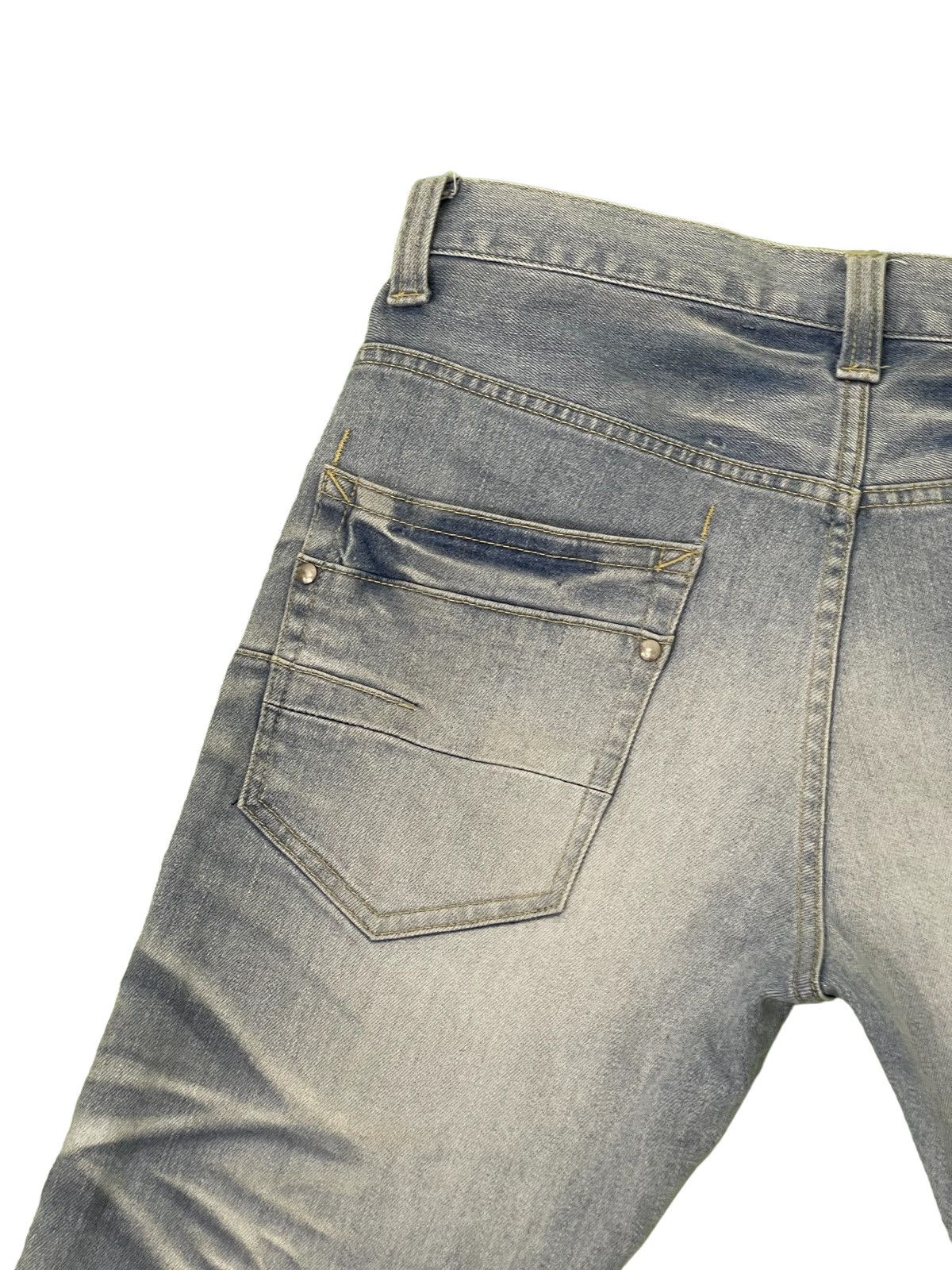 Japanese Brand Flare Jeans Slim Tornado Mart Low Rise Stretch Clawmark 2🟦4 Size US 29 - 8 Thumbnail
