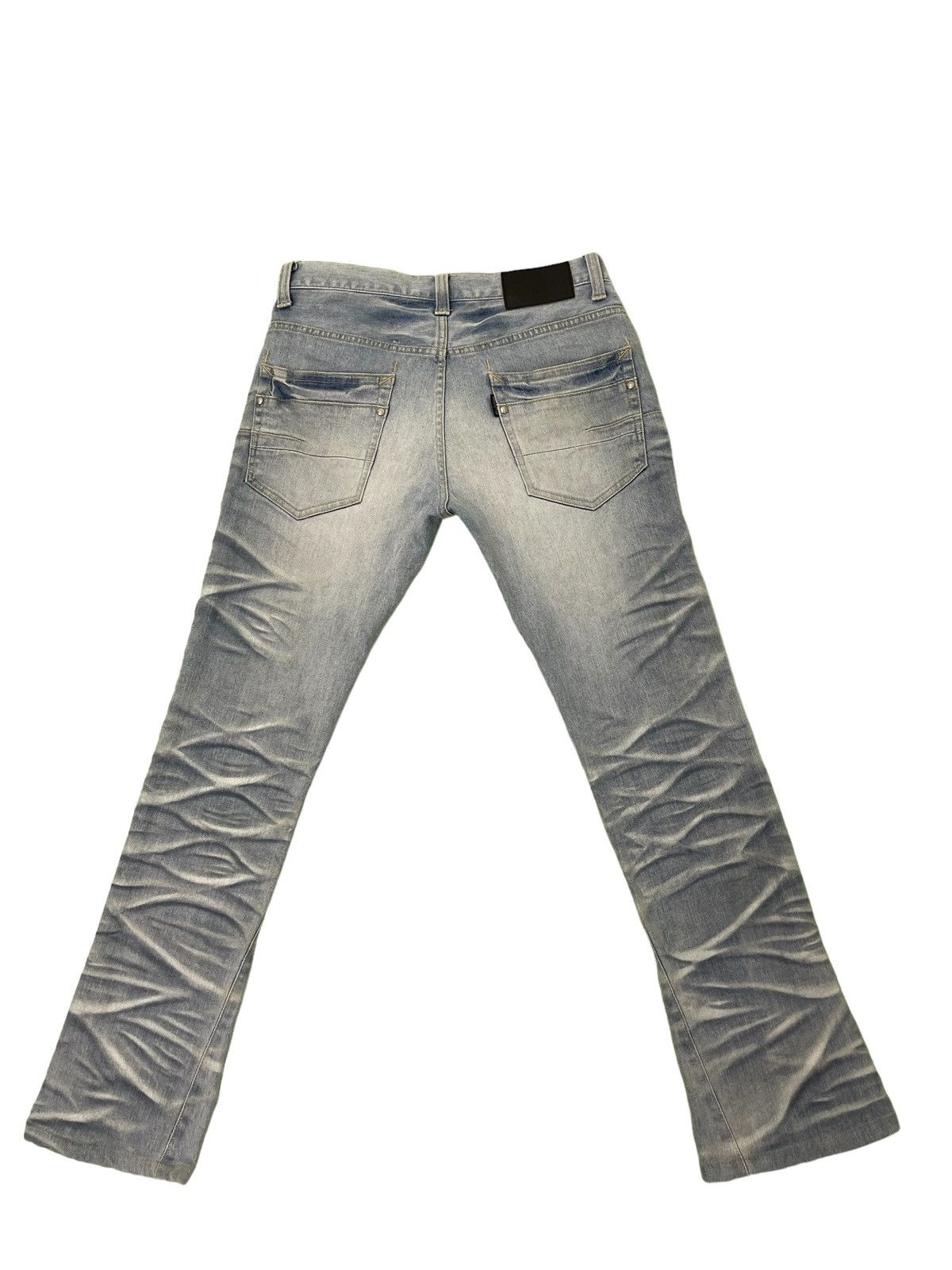 Japanese Brand Flare Jeans Slim Tornado Mart Low Rise Stretch Clawmark 2🟦4 Size US 29 - 3 Thumbnail