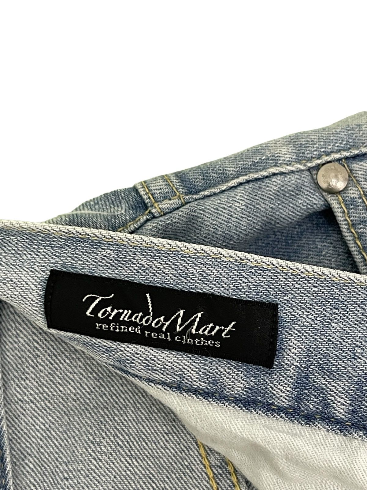 Japanese Brand Flare Jeans Slim Tornado Mart Low Rise Stretch Clawmark 2🟦4 Size US 29 - 20 Thumbnail