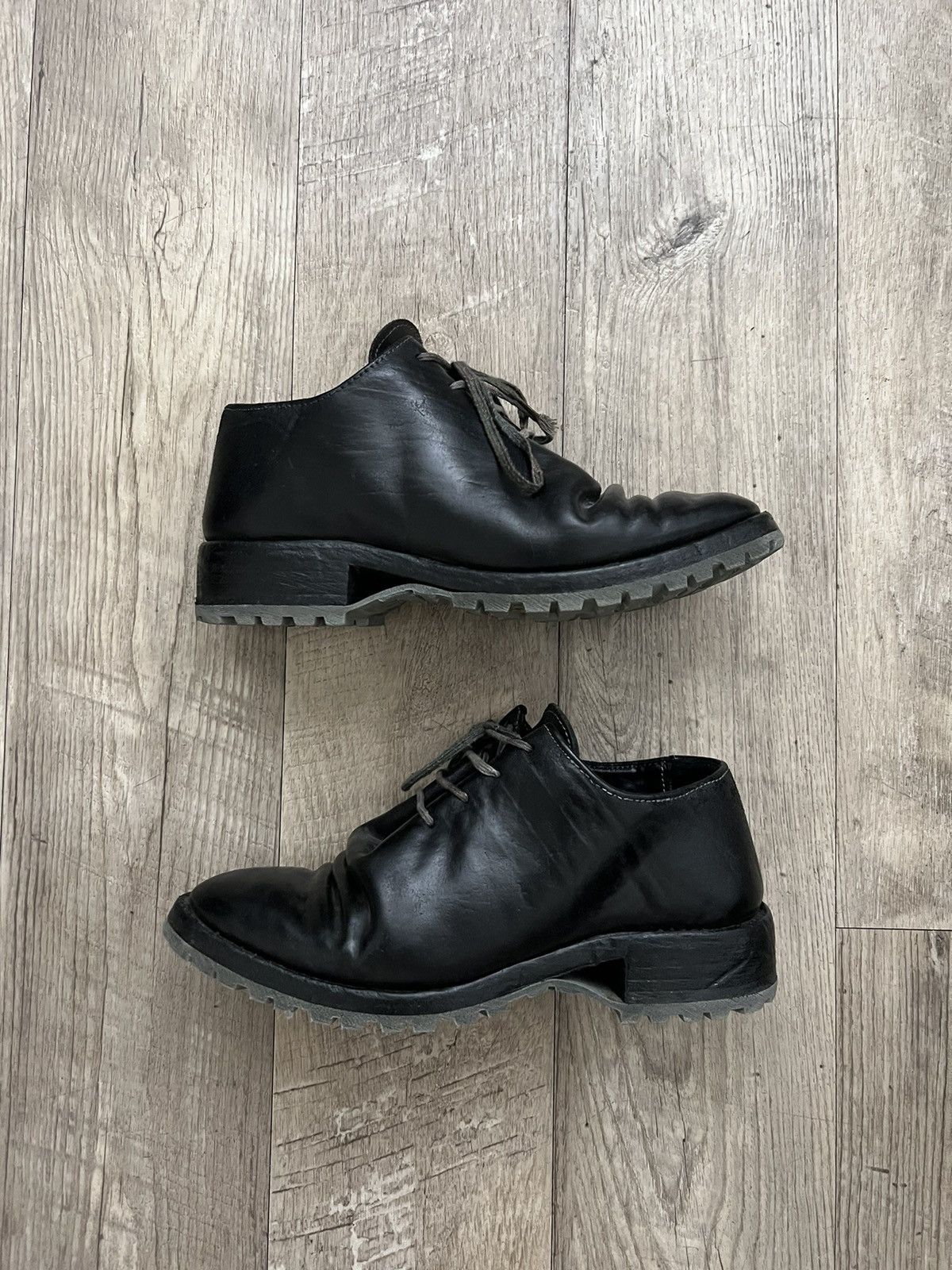 Carol Christian Poell AM/2680T CUL-PTC/10 Tank Sole Folded Derbies Size US 8.5 / EU 41-42 - 3 Thumbnail