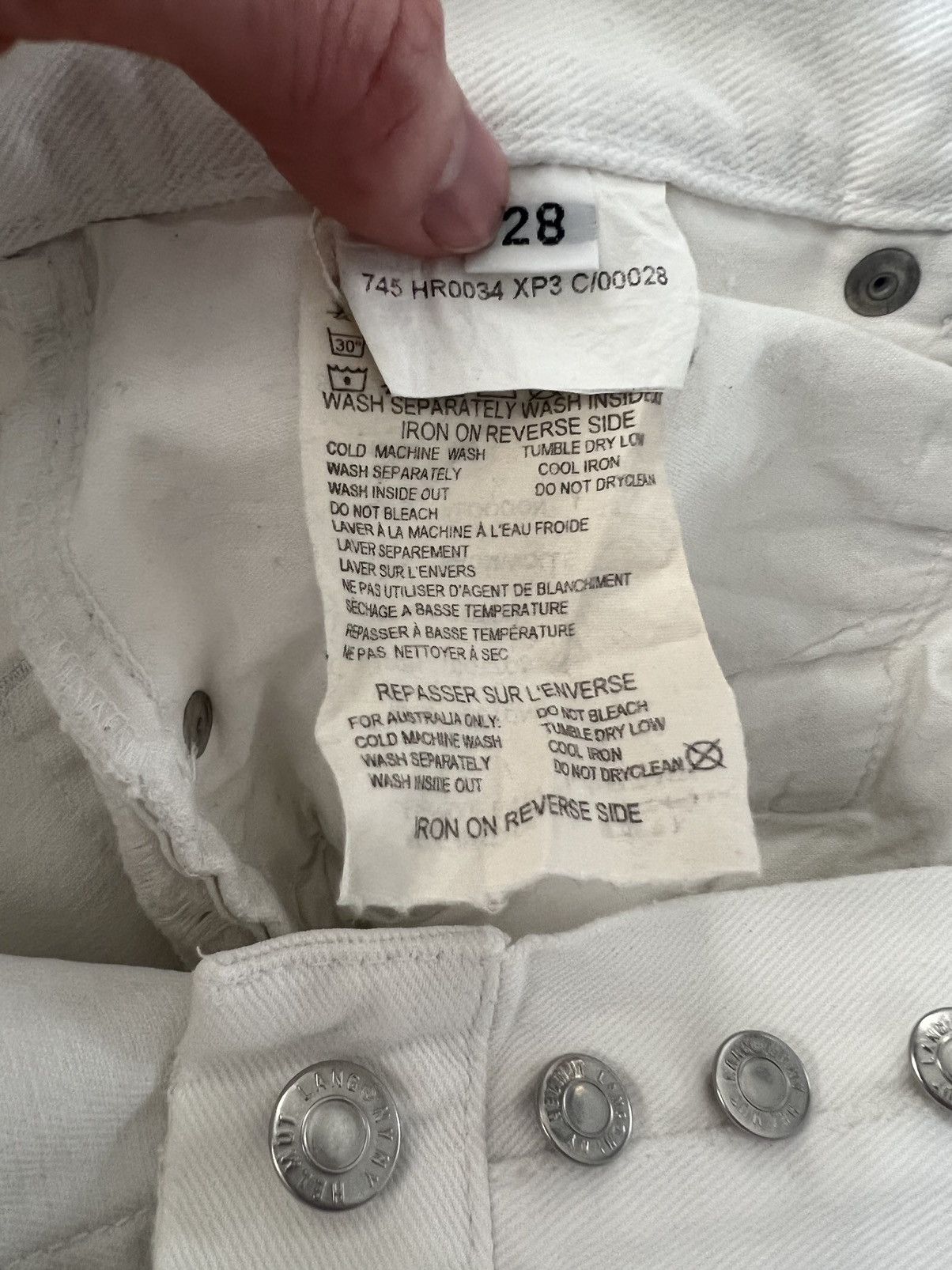 Helmut Lang Archive Painted Stripe Denim Size US 28 / EU 44 - 3 Thumbnail