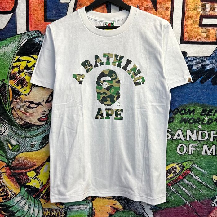 Bape Brand New Bape College Style Tee Green Camo Tee Size Small