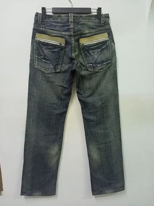 Japanese Brand Back Number Distressed Crazy Pocket Denim Jeans Size US 31 - 2 Thumbnail