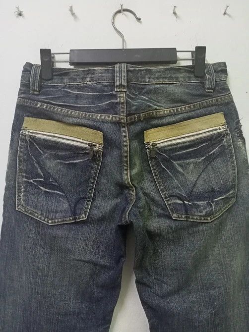 Japanese Brand Back Number Distressed Crazy Pocket Denim Jeans Size US 31 - 4 Thumbnail