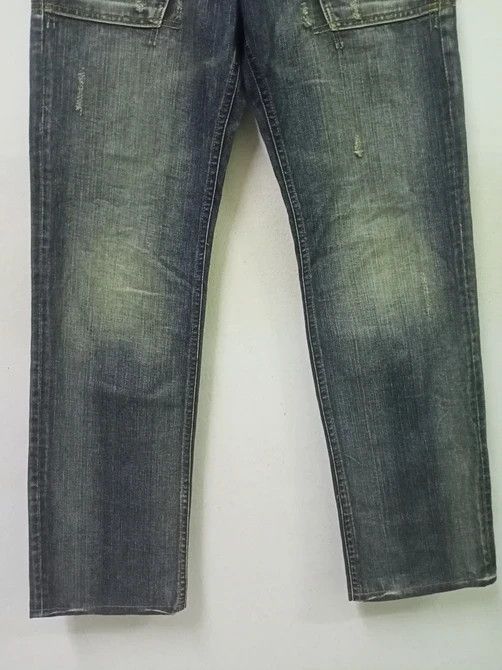 Japanese Brand Back Number Distressed Crazy Pocket Denim Jeans Size US 31 - 5 Thumbnail