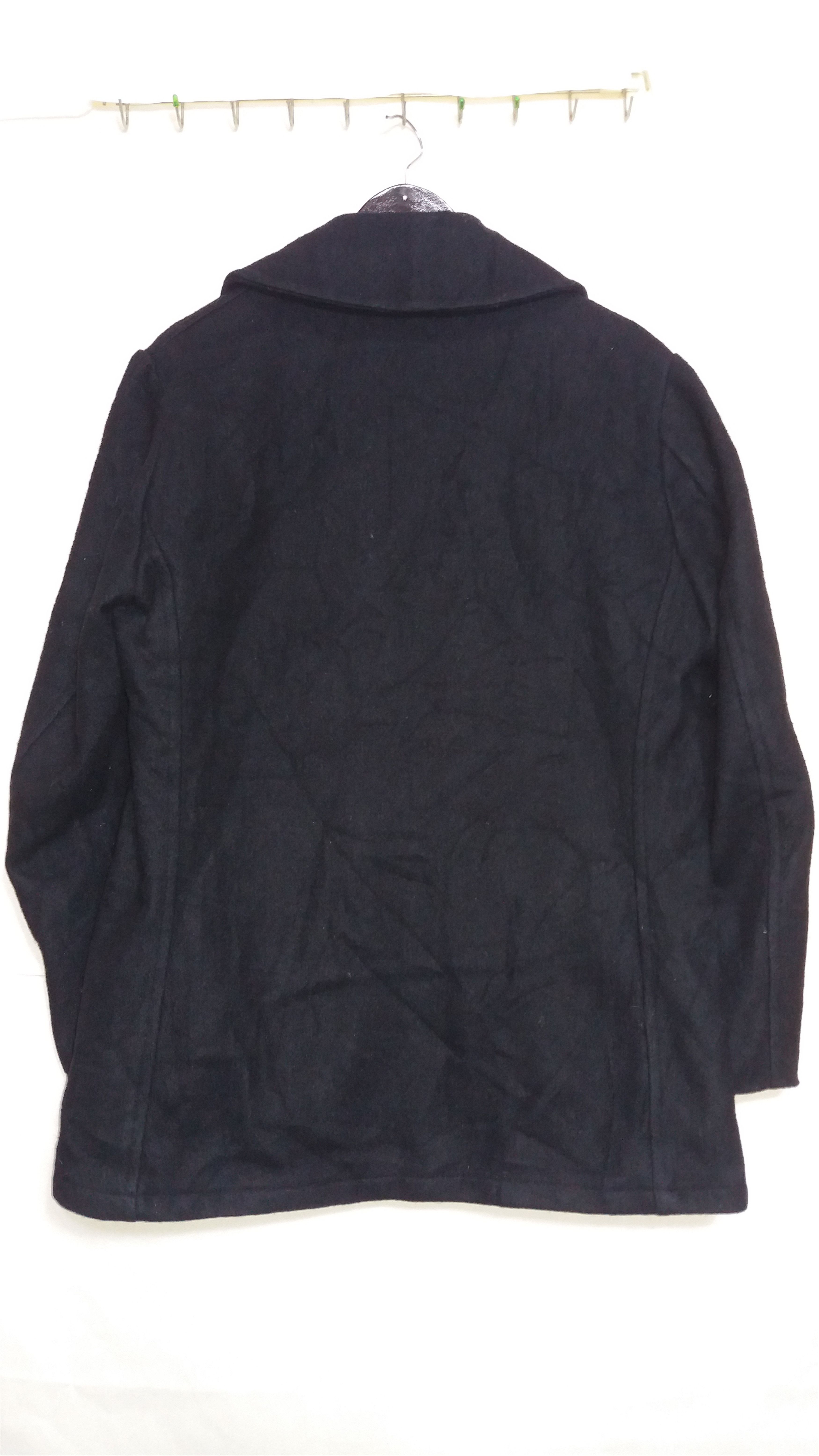 Vintage Vintage Fox knapp Wool Navy Peacoat Jacket military style Size US L / EU 52-54 / 3 - 2 Thumbnail