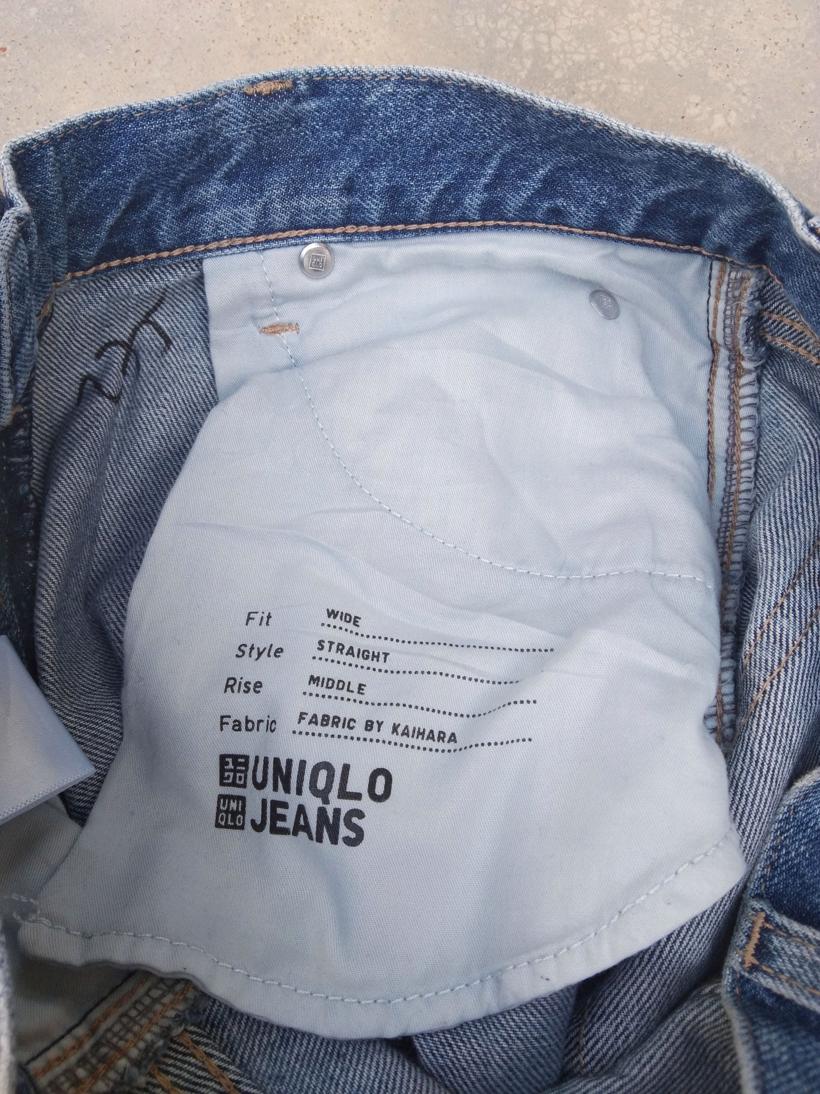 Japanese Brand × Jean Japanese Brand Uniqlo Wide Straight Baggy Jeans 27x30 Size US 27 - 5 Thumbnail