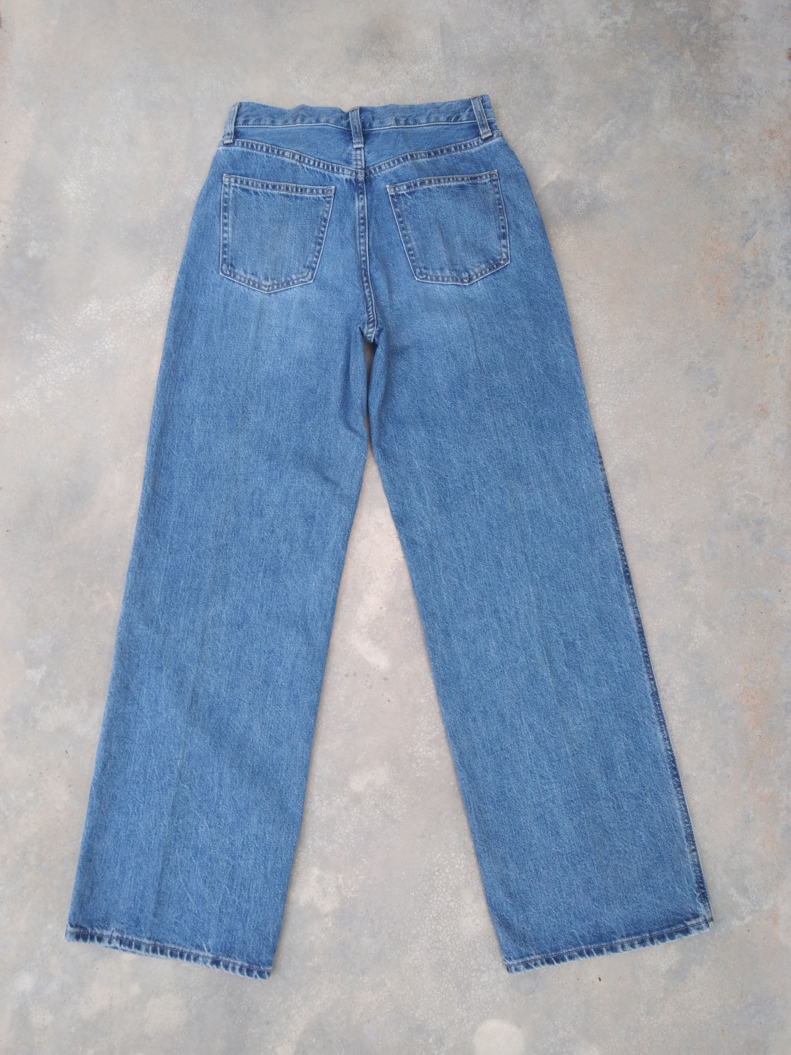 Japanese Brand × Jean Japanese Brand Uniqlo Wide Straight Baggy Jeans 27x30 Size US 27 - 2 Thumbnail