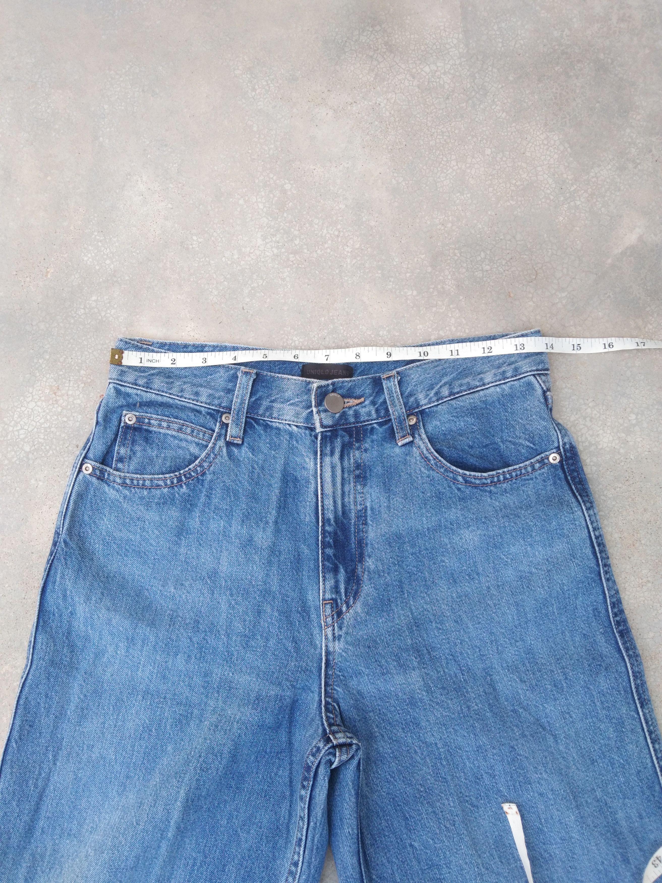 Japanese Brand × Jean Japanese Brand Uniqlo Wide Straight Baggy Jeans 27x30 Size US 27 - 3 Thumbnail