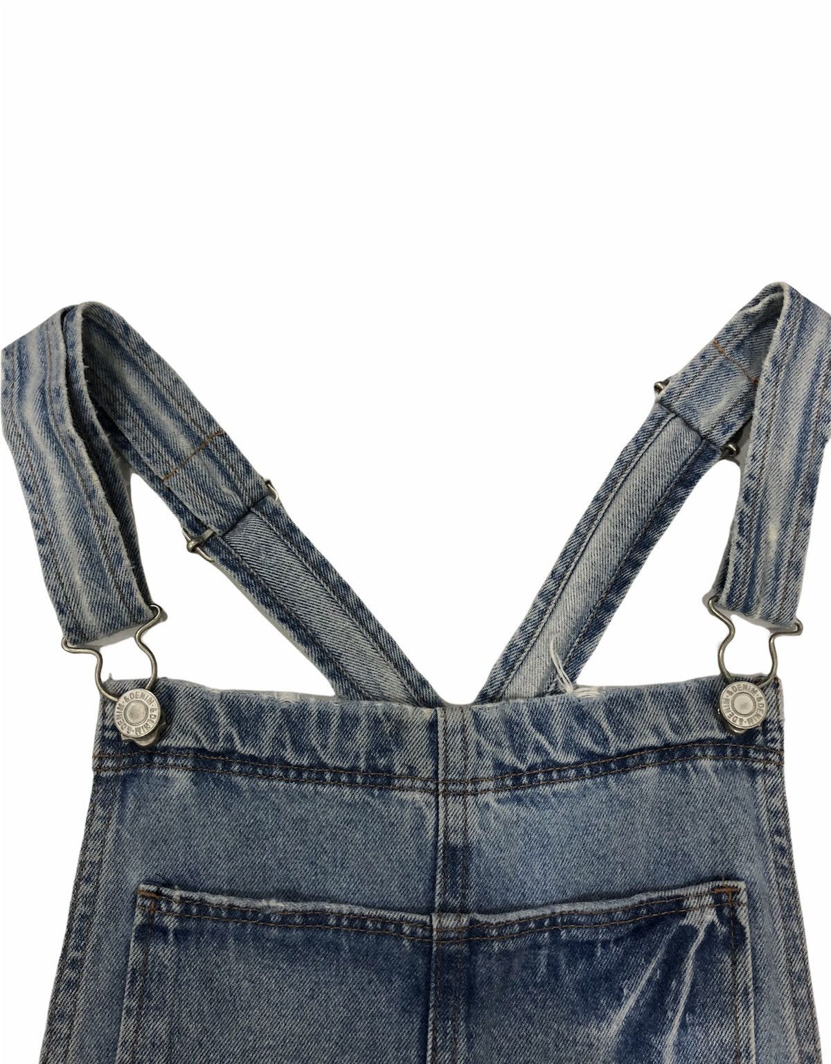 Designer Vintage Y2K style Distressed Denim Overalls Size US 34 / EU 50 - 5 Thumbnail