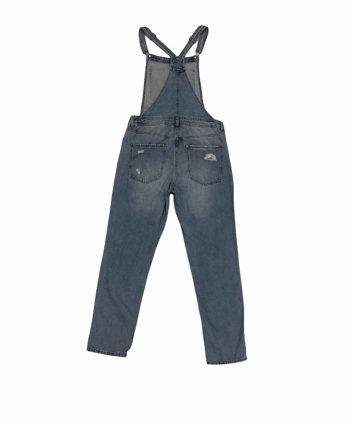 Designer Vintage Y2K style Distressed Denim Overalls Size US 34 / EU 50 - 2 Thumbnail