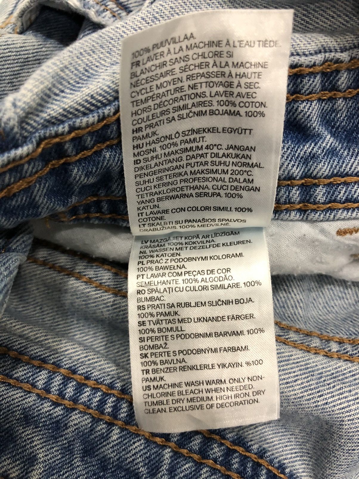 Designer Vintage Y2K style Distressed Denim Overalls Size US 34 / EU 50 - 12 Thumbnail