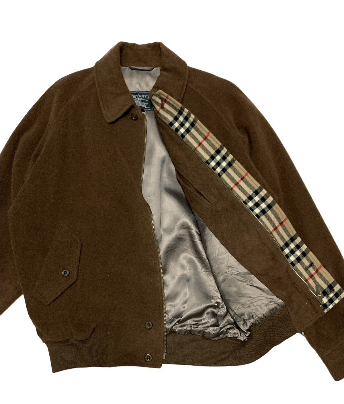 Burberry Cashmere Wool Designer VINTAGE BURBERRYS CASHMERE BOMBER JACKET Grailed