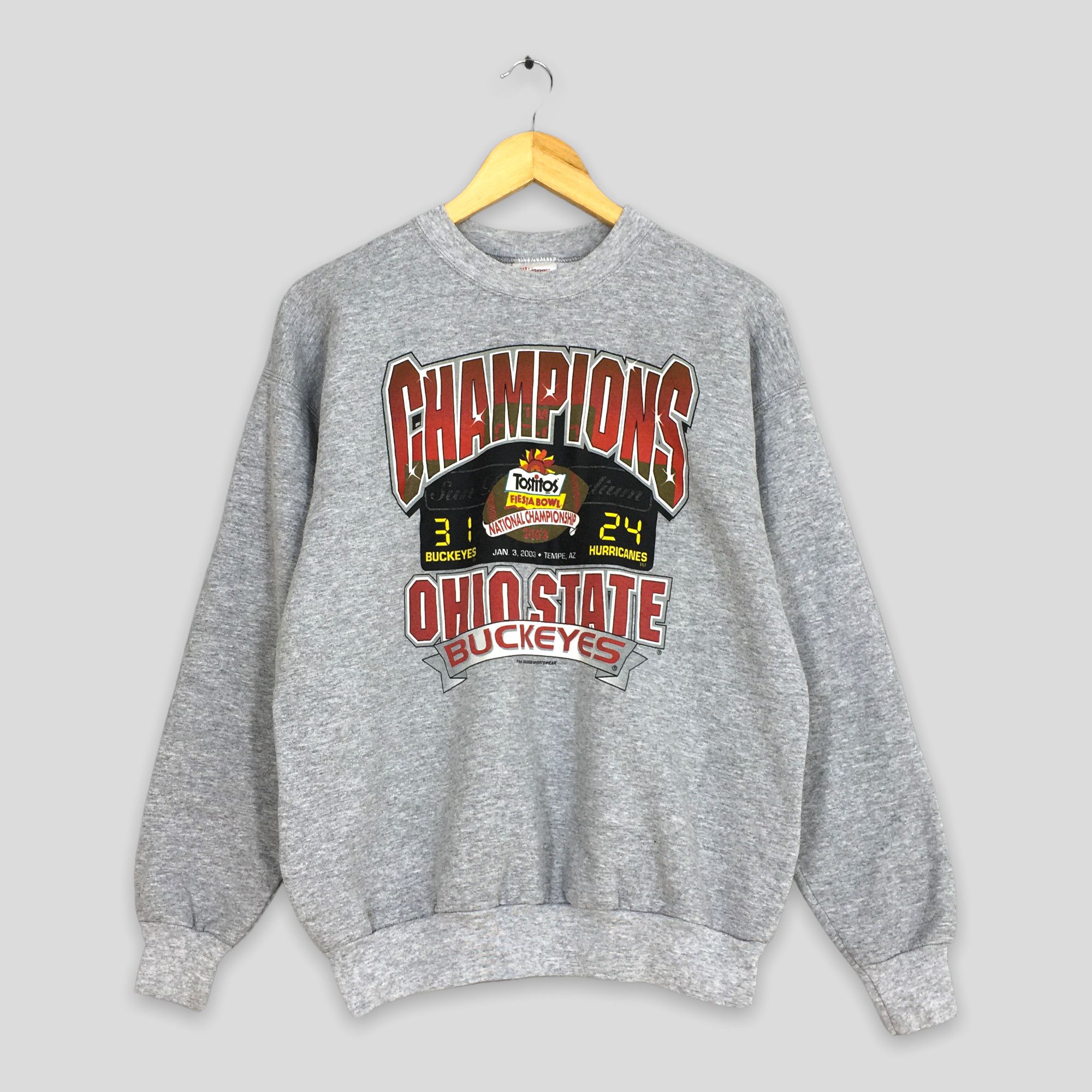 Hanes × NCAA × Vintage Vintage Y2K Ohio State Buckeyes Ncaa Sweatshirt Medium Size US M / EU 48-50 / 2 - 1 Thumbnail