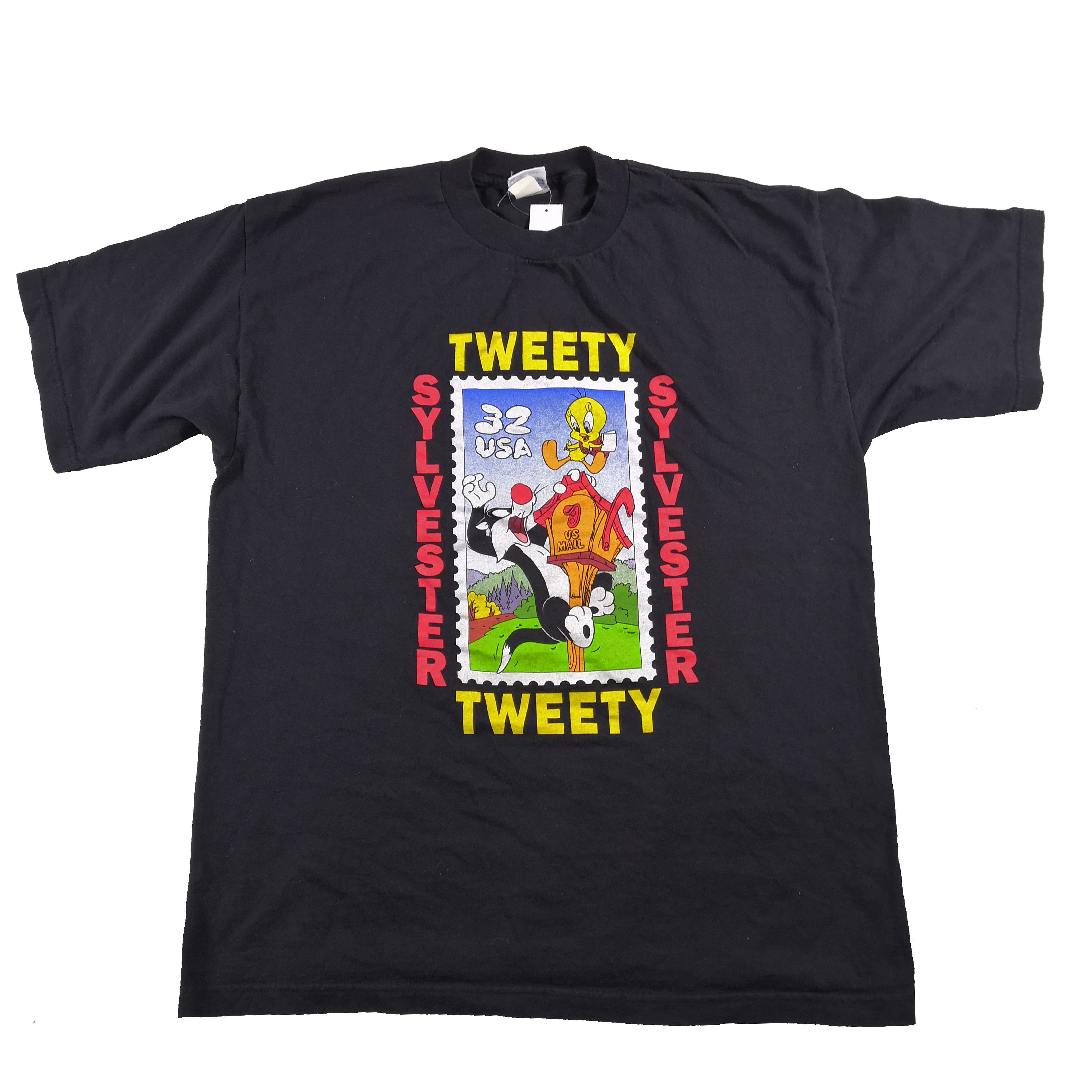 Cartoon Network Vintage Looney Tunes Tees Tweety and Sylvester T-Shirt| Size US XL / EU 56 / 4 - 1 Thumbnail