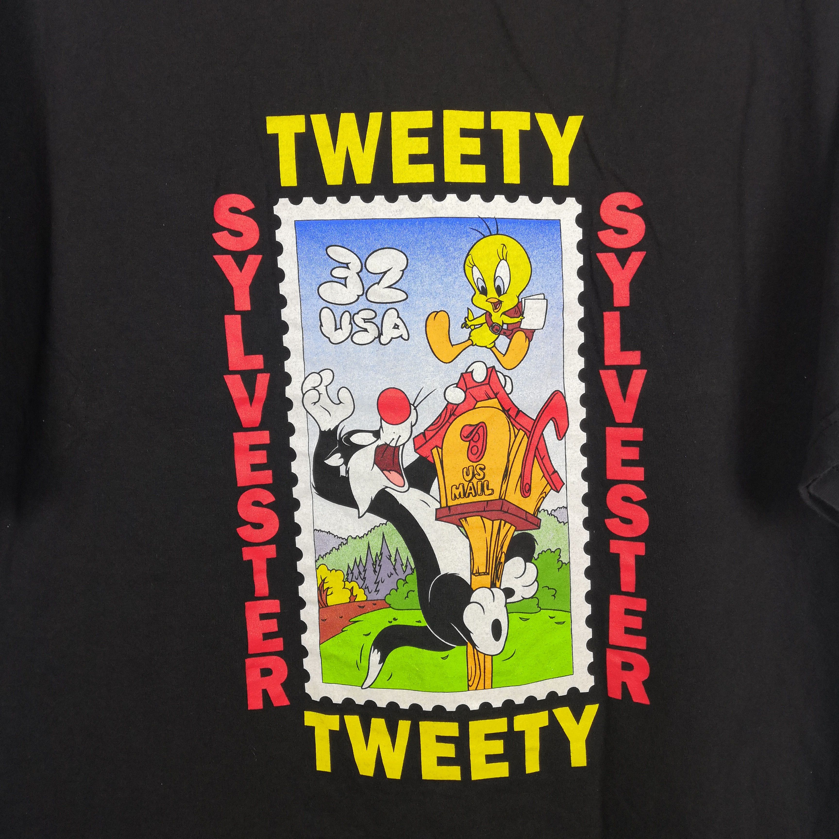 Cartoon Network Vintage Looney Tunes Tees Tweety and Sylvester T-Shirt| Size US XL / EU 56 / 4 - 4 Thumbnail
