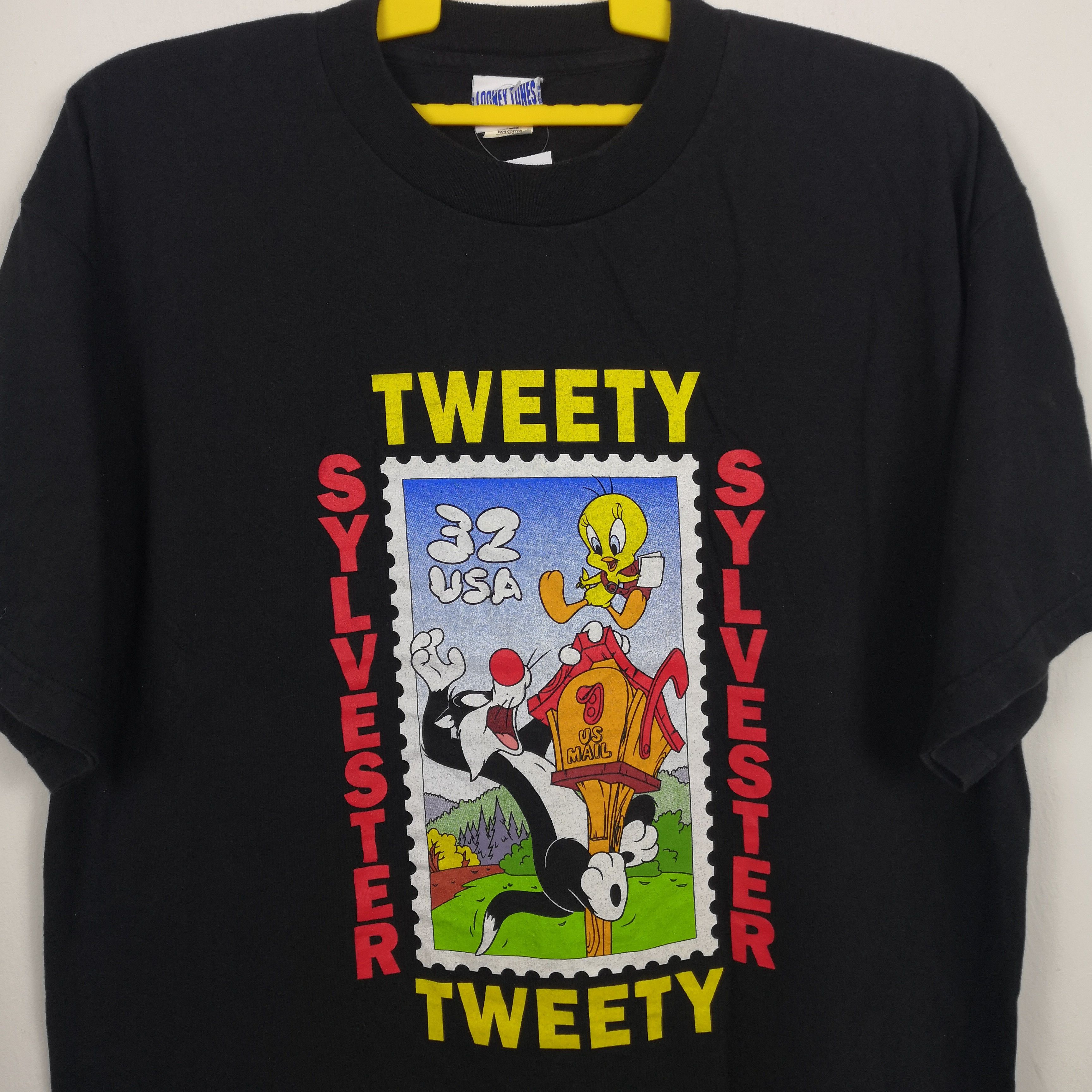 Cartoon Network Vintage Looney Tunes Tees Tweety and Sylvester T-Shirt| Size US XL / EU 56 / 4 - 5 Thumbnail