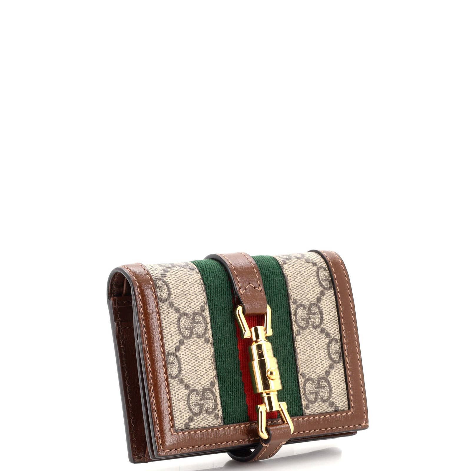 Jackie 1961 Flap Card Case GG Coated Canvas None