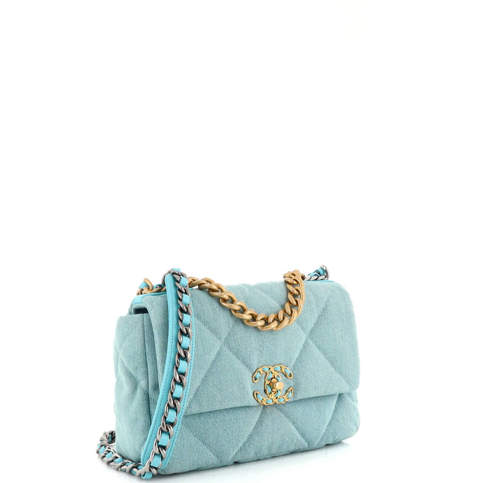 Denim Quilted Medium Chanel 19 Flap Blue – Trends Luxe