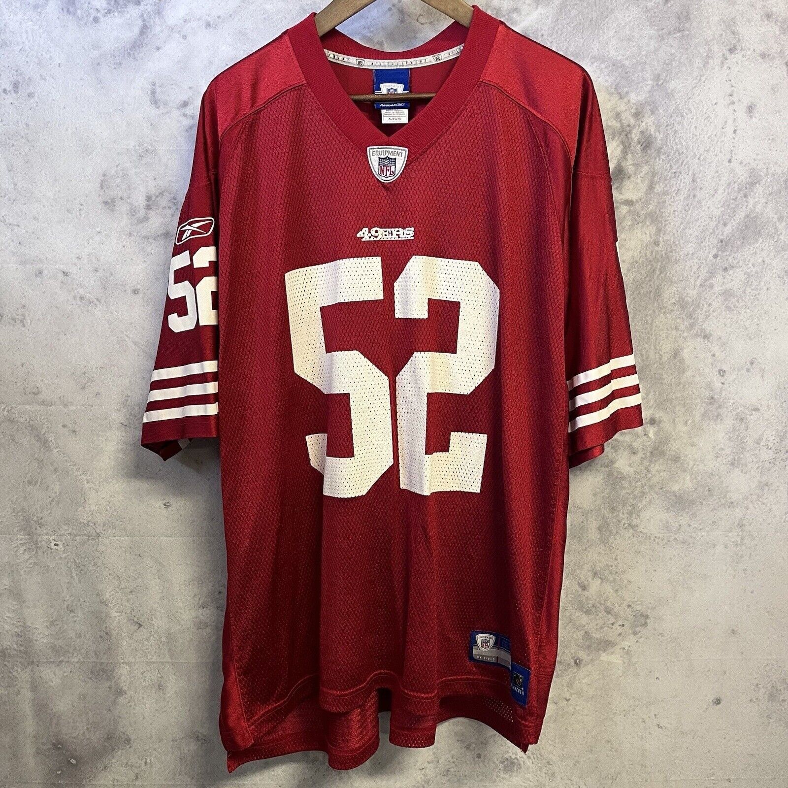 Mens Reebok Sz 56 PATRICK WILLIS 49ers NFL Football Jersey