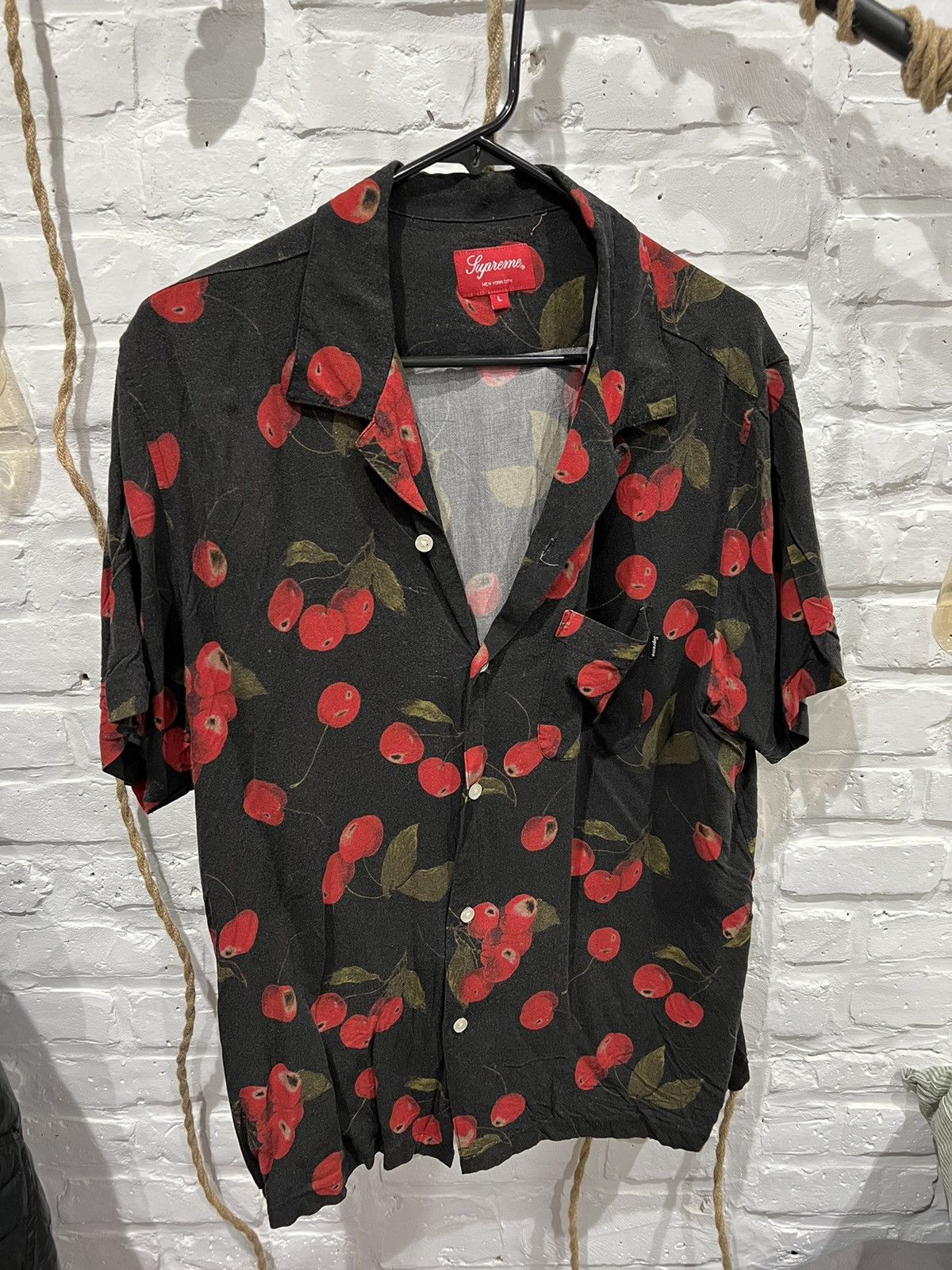 Supreme Supreme Cherry Rayon SS19 Button Up Shirt | Grailed
