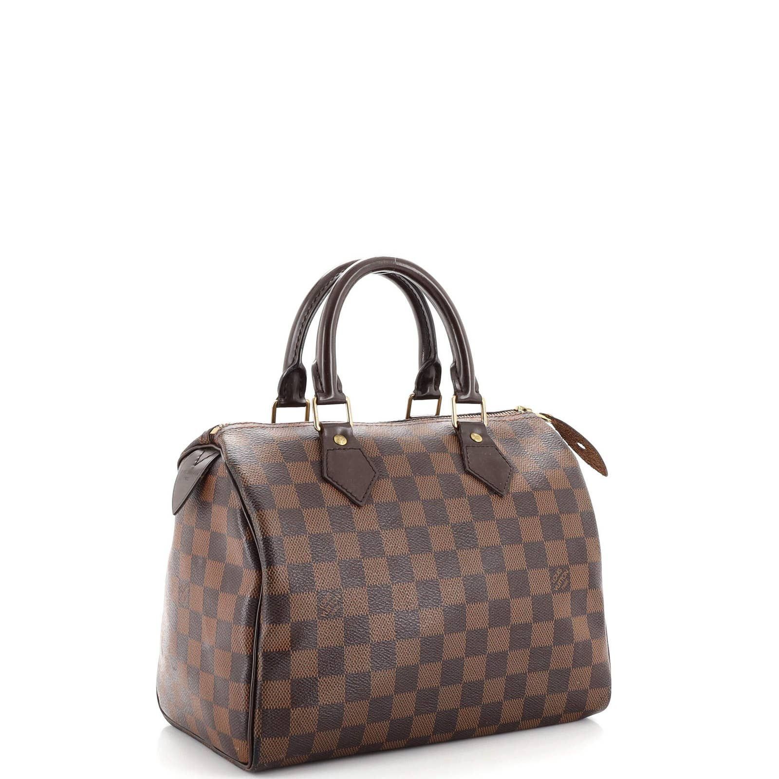 Louis Vuitton Damier Azur Speedy Bandouliere 25 Hand Bag N41000 LV Auth 43997