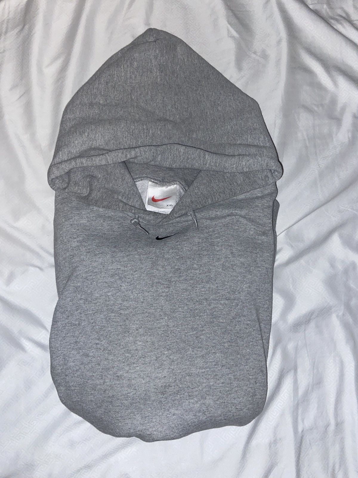 image of Nike Center Swoosh Hoodie in Grey, Men's (Size 2XL)