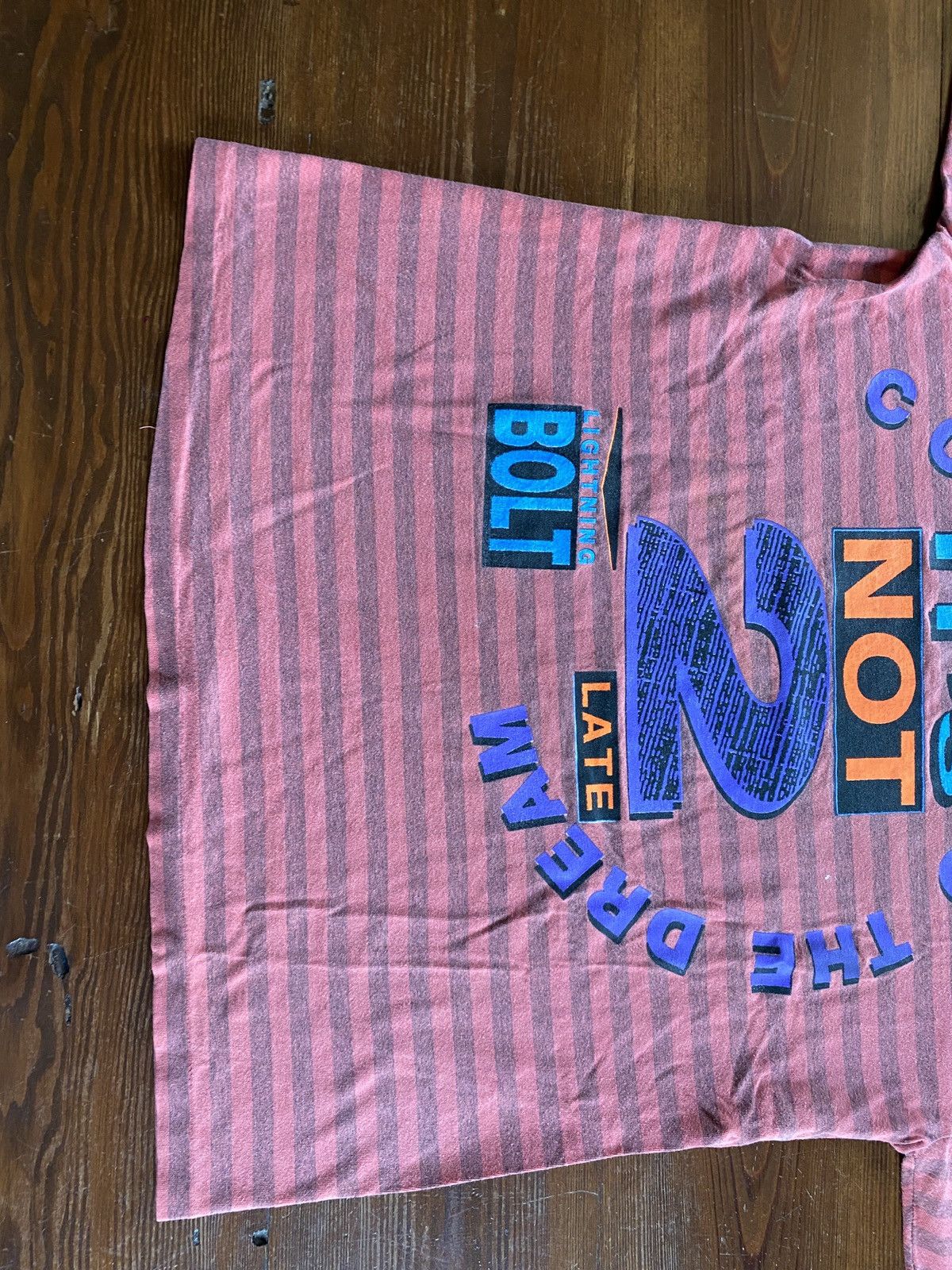Vintage 80’s Lightning Bolt Single Stitch Striped Tee