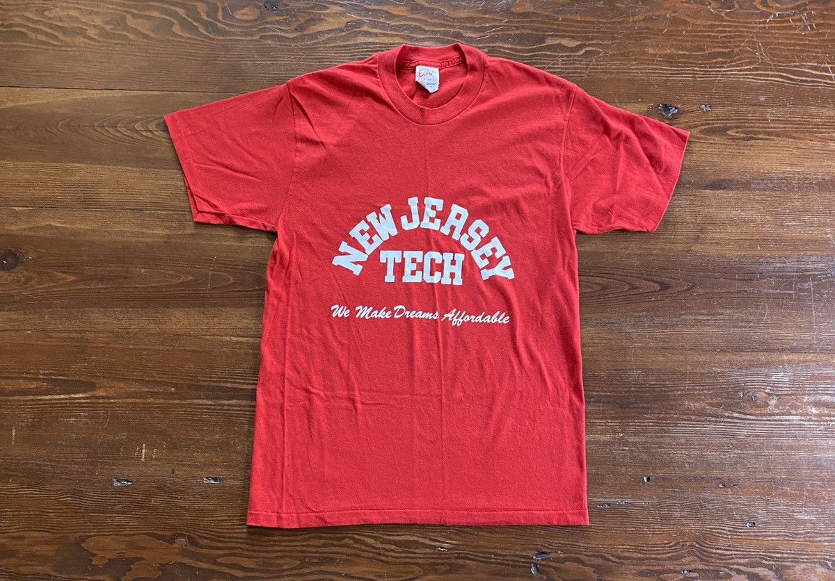 Vintage Vintage 80’s New Jersey Tech Single Stitch Tee Size US M / EU 48-50 / 2 - 1 Thumbnail