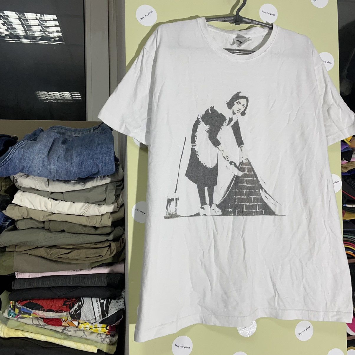 Vintage Vintage Y2K Graphic Tee Sun Faded Indie Art Print Tapered L Size US L / EU 52-54 / 3 - 2 Thumbnail