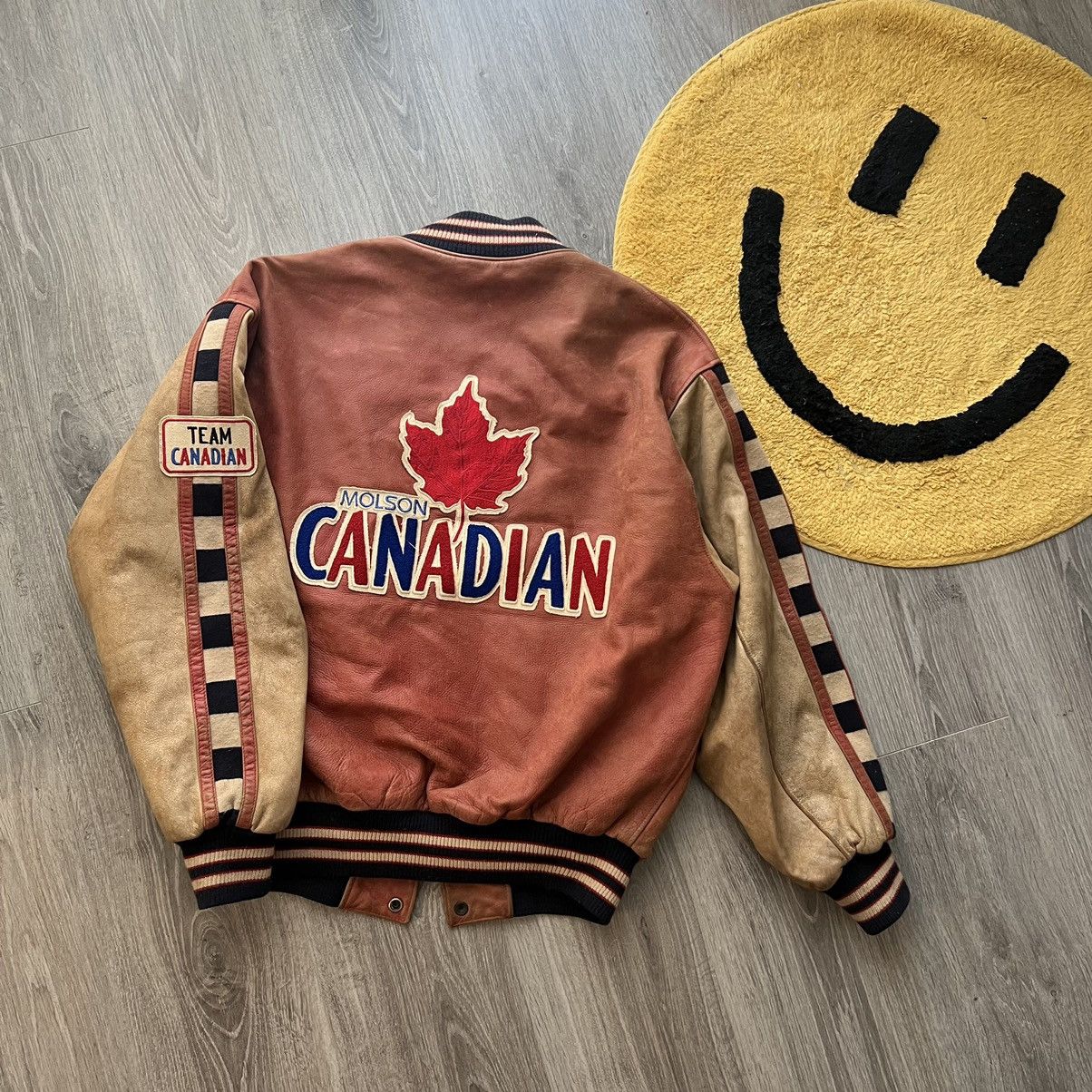Roots Team Canada Roots Leather jacket 90s Size US XL / EU 56 / 4 - 1 Thumbnail