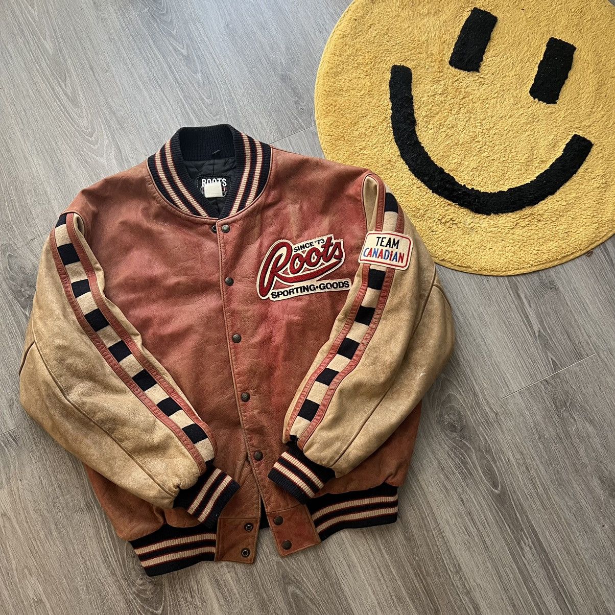 Roots Team Canada Roots Leather jacket 90s Size US XL / EU 56 / 4 - 5 Thumbnail