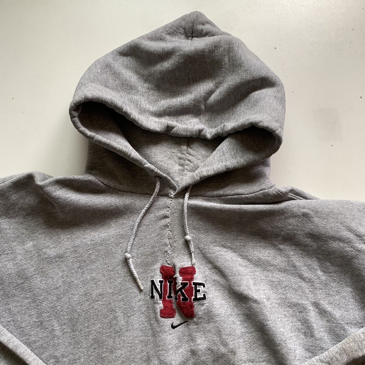 Nike × Vintage Vintage 90s Nike Embroidered Swoosh Graphic Hoodie XXL Rare Size US XXL / EU 58 / 5 - 2 Thumbnail