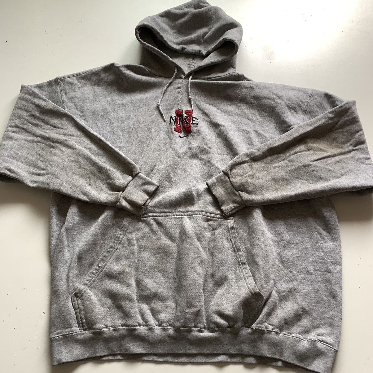 Nike × Vintage Vintage 90s Nike Embroidered Swoosh Graphic Hoodie XXL Rare Size US XXL / EU 58 / 5 - 1 Thumbnail