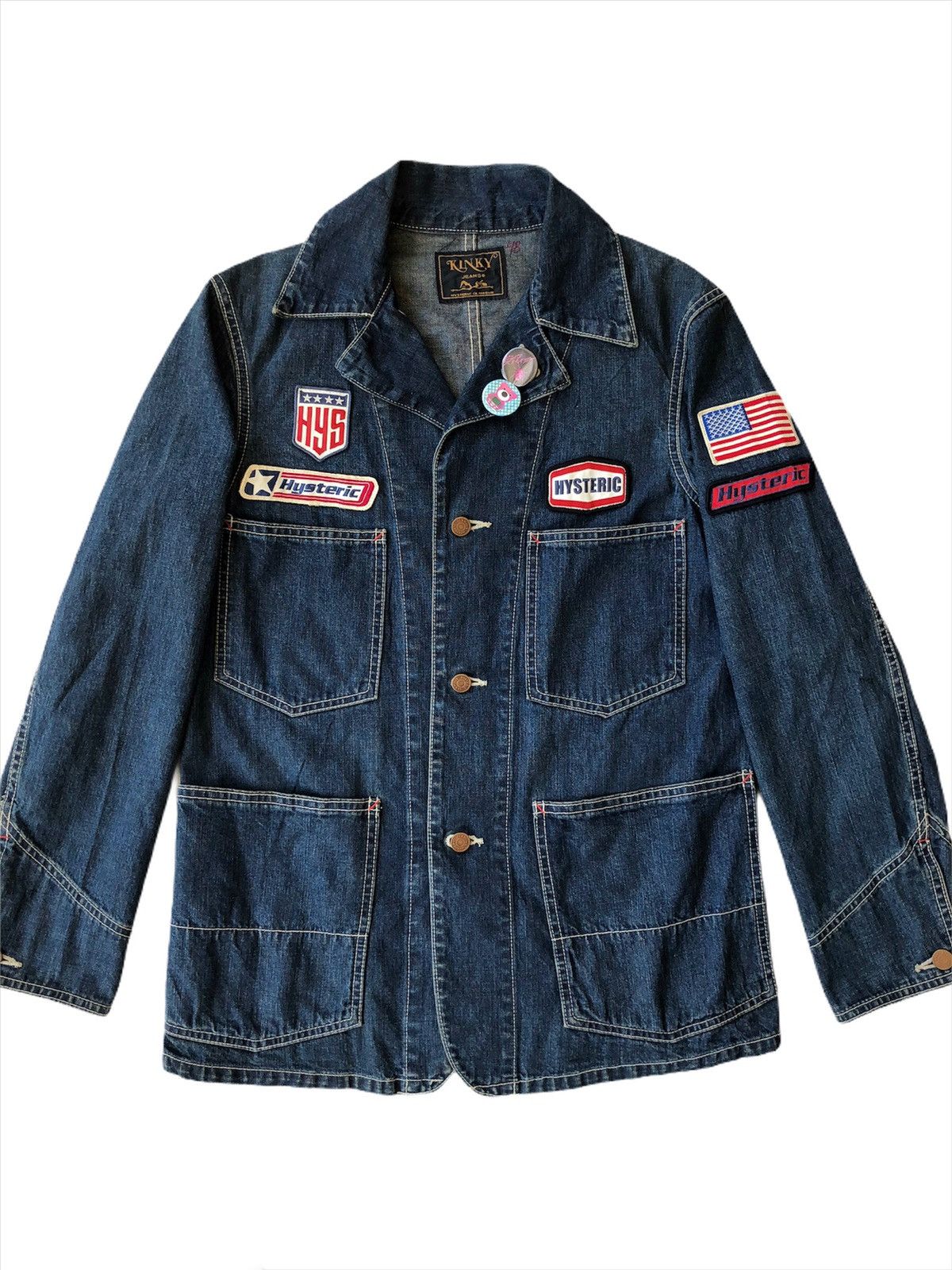 Hysteric Glamour OG HYSTERIC 🇯🇵 Chaos Patch 4 Pockets Denim Jacket Size US M / EU 48-50 / 2 - 1 Thumbnail