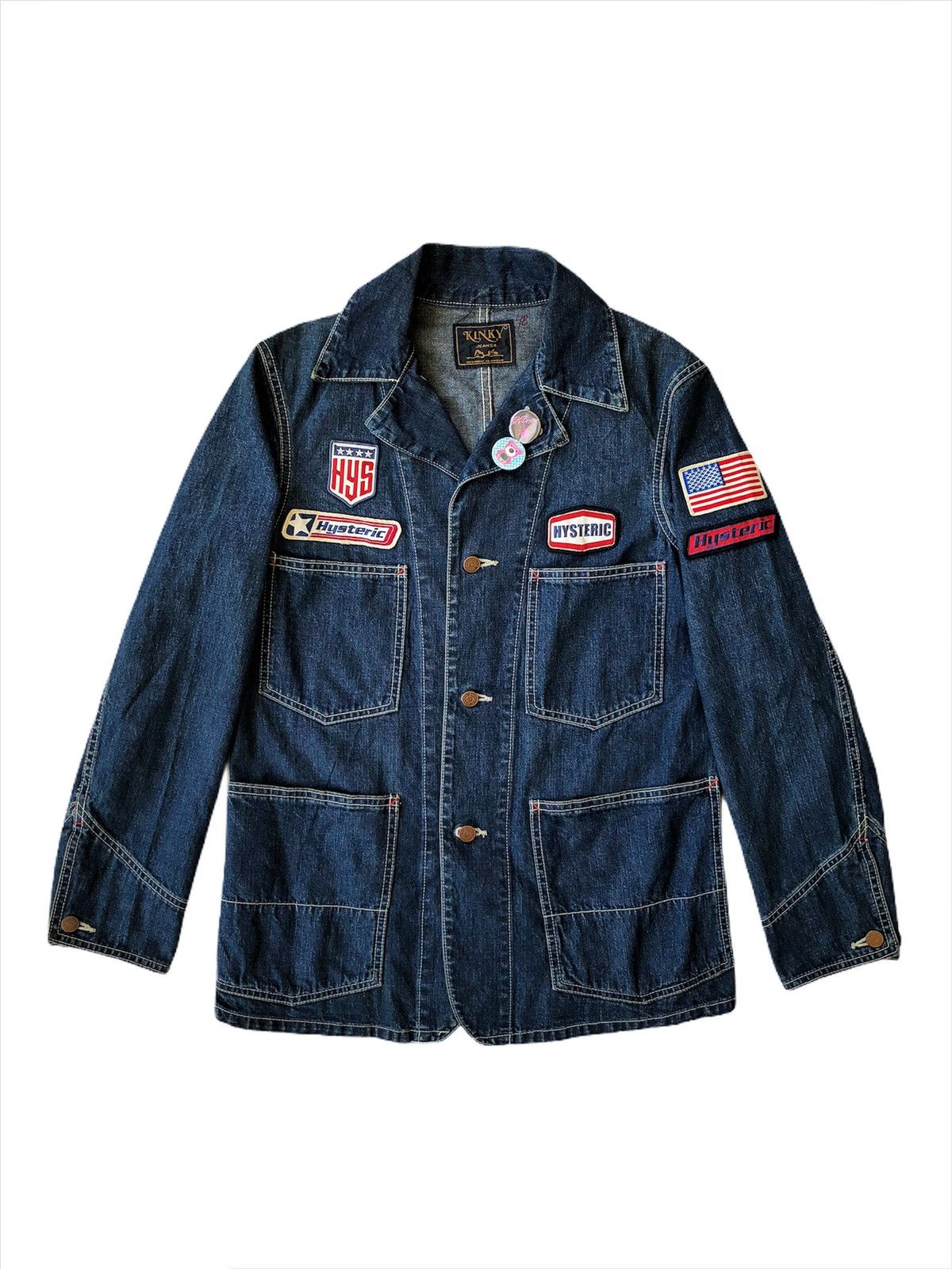 Hysteric Glamour OG HYSTERIC 🇯🇵 Chaos Patch 4 Pockets Denim Jacket Size US M / EU 48-50 / 2 - 3 Thumbnail