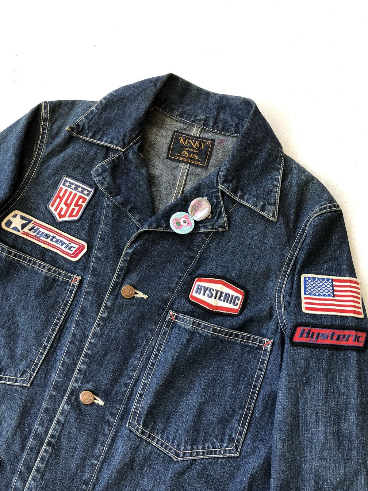 Hysteric Glamour OG HYSTERIC 🇯🇵 Chaos Patch 4 Pockets Denim Jacket Size US M / EU 48-50 / 2 - 2 Thumbnail