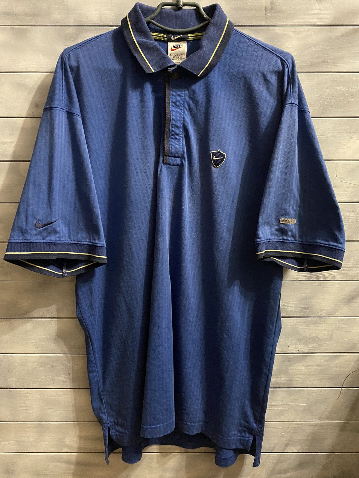 Nike Rare Vintage Polo Nike Swoosh Dri Fit. Small Logo. Size US XL / EU 56 / 4 - 2 Thumbnail