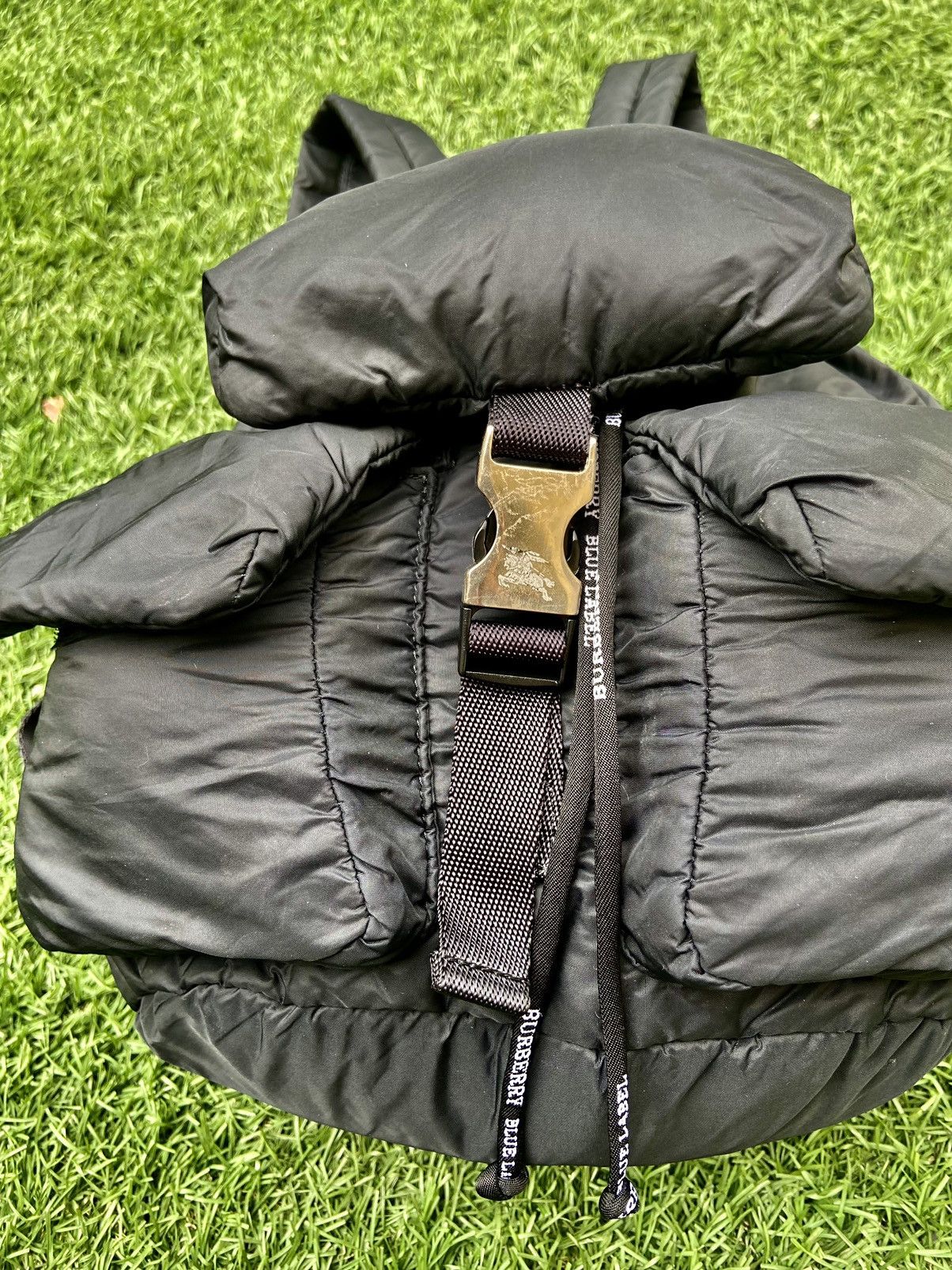Burberry Authentic Burberry Black Nylon Drawstring Mini Backpack Size ONE SIZE - 2 Thumbnail