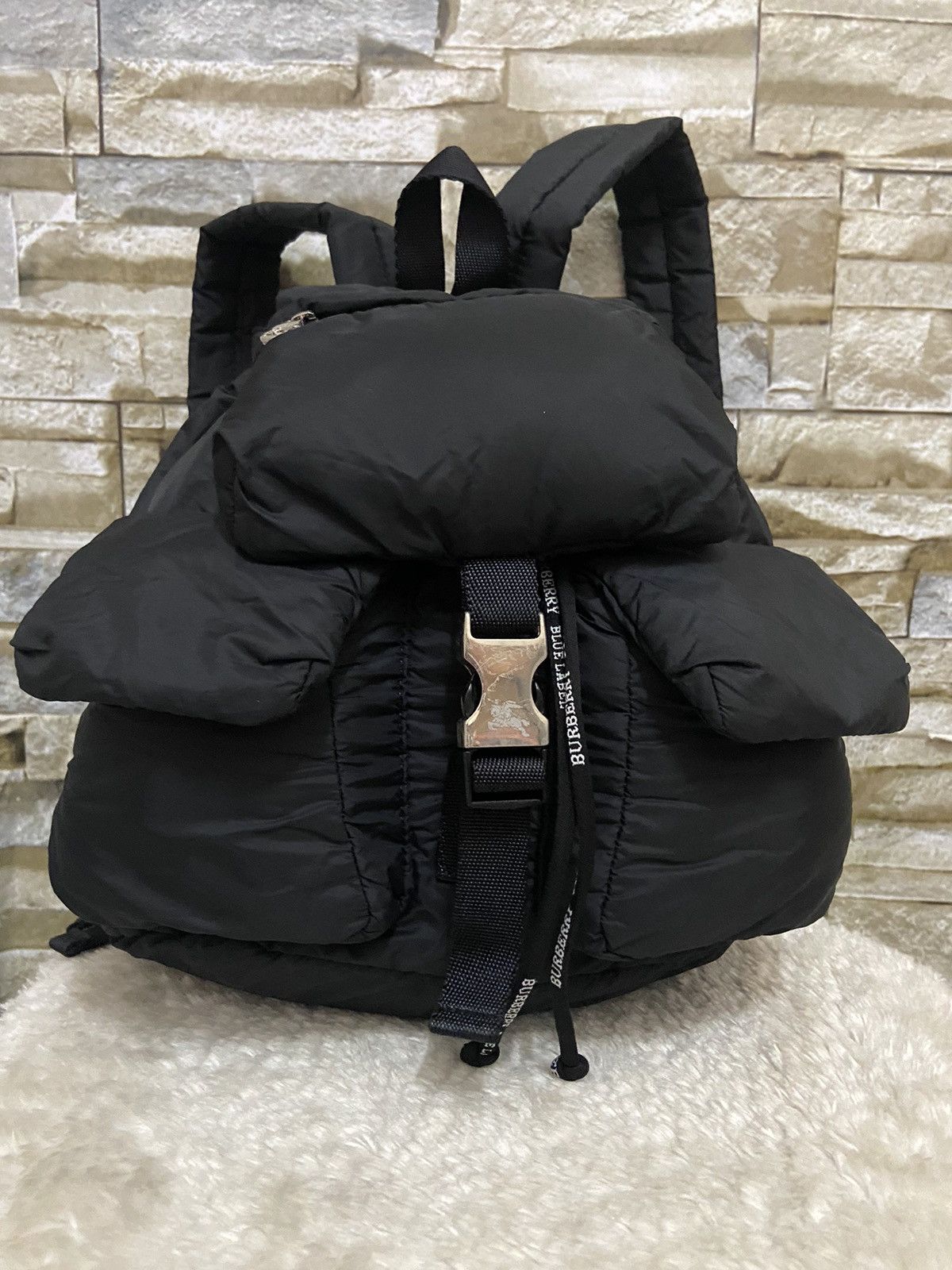 Burberry Authentic Burberry Black Nylon Drawstring Mini Backpack Size ONE SIZE - 9 Thumbnail