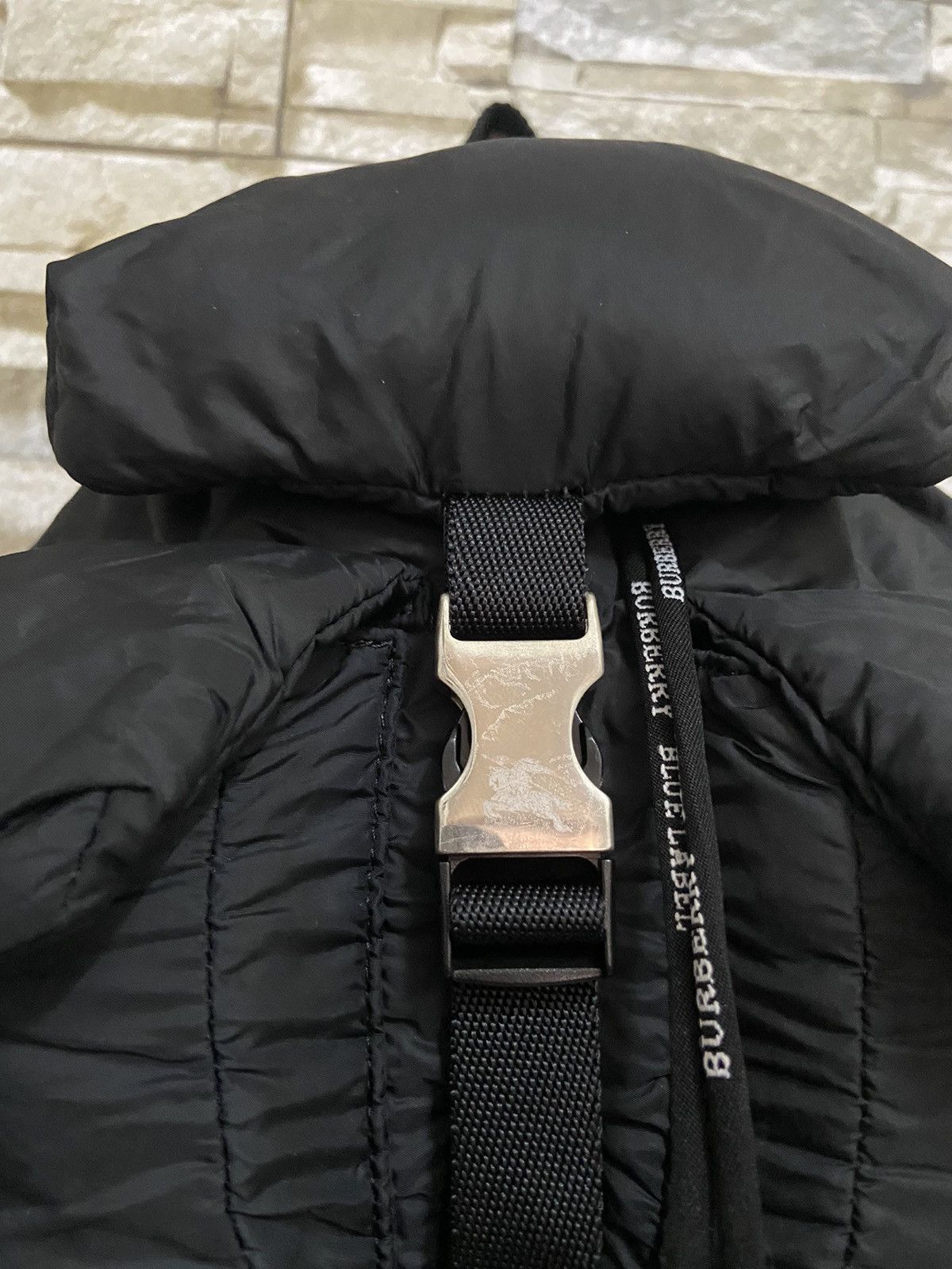 Burberry Authentic Burberry Black Nylon Drawstring Mini Backpack Size ONE SIZE - 4 Thumbnail