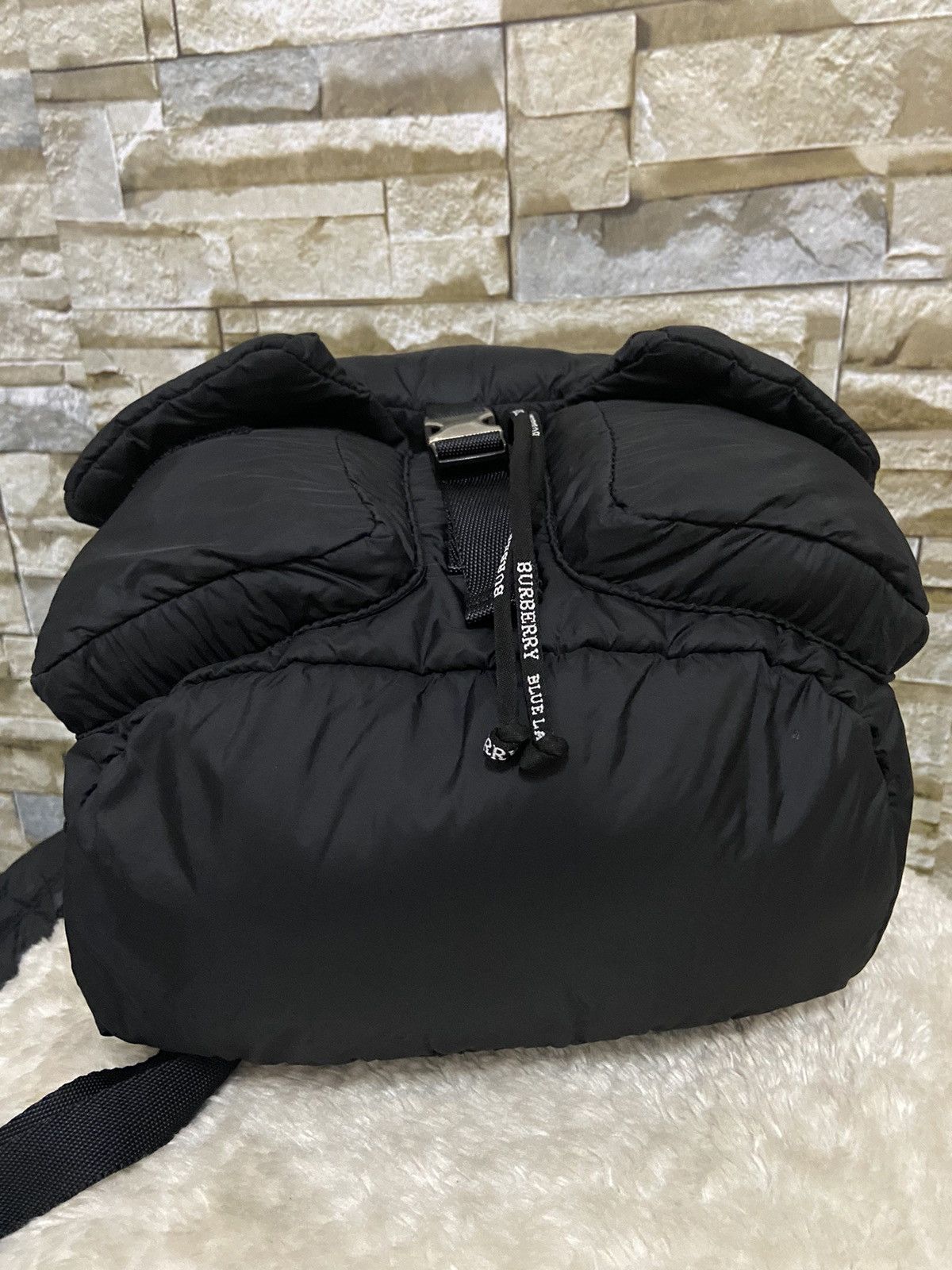 Burberry Authentic Burberry Black Nylon Drawstring Mini Backpack Size ONE SIZE - 7 Thumbnail