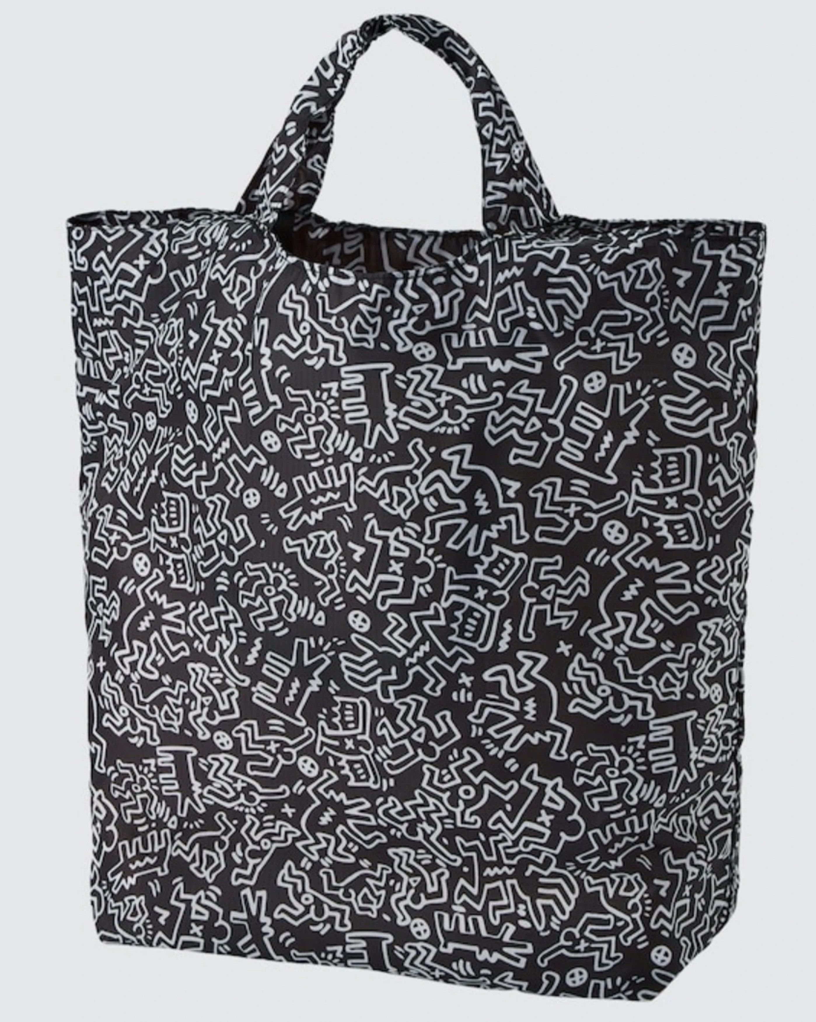 Keith Haring Designer Pocketable Tote Bag Limited Edition in Black, Men's