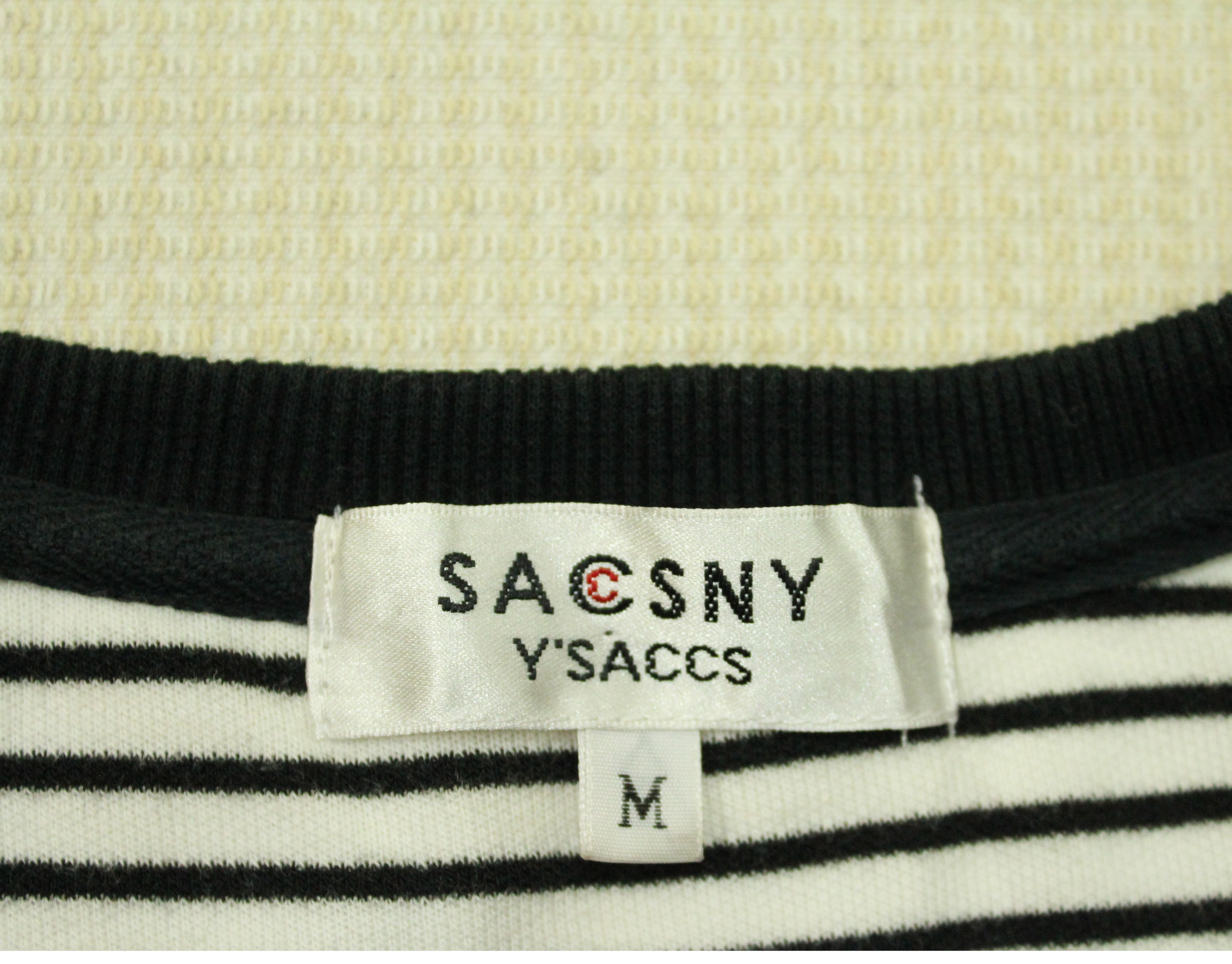 Yohji Yamamoto SACSNY Y'SACCS Shirt Top Sweater Spell Out Stripe Size US S / EU 44-46 / 1 - 8 Thumbnail