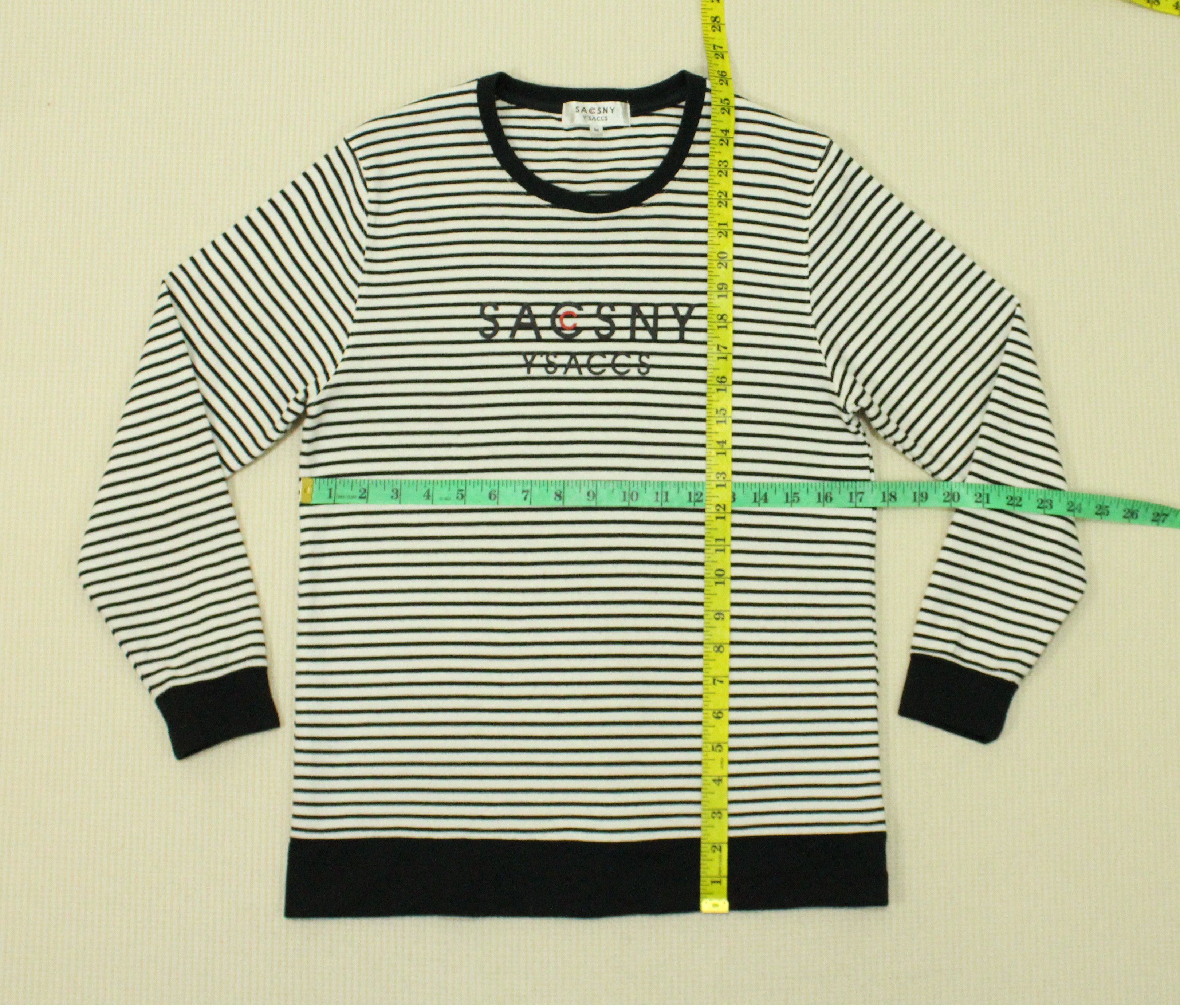 Yohji Yamamoto SACSNY Y'SACCS Shirt Top Sweater Spell Out Stripe Size US S / EU 44-46 / 1 - 10 Thumbnail