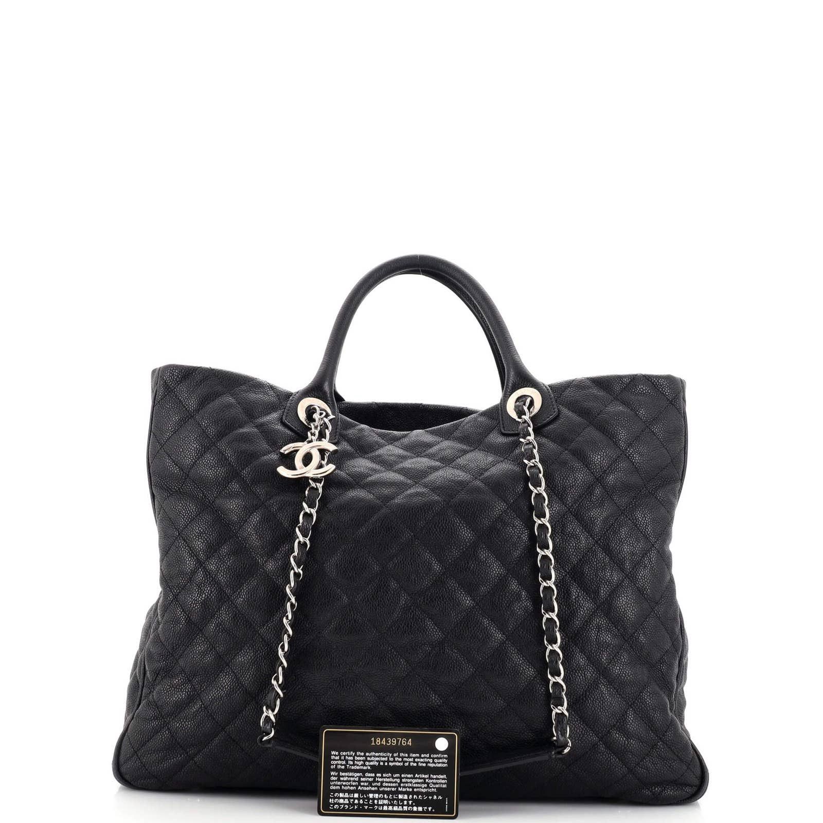 Chanel Shiva Tote Quilted Caviar Large | Grailed