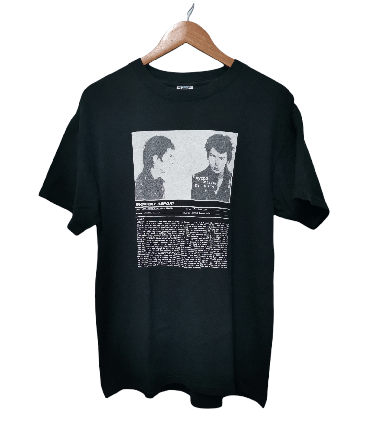 Band Tees Vintage Sid Vicious Incident Report Tee Punk Seditionaries Size US M / EU 48-50 / 2 - 2 Thumbnail