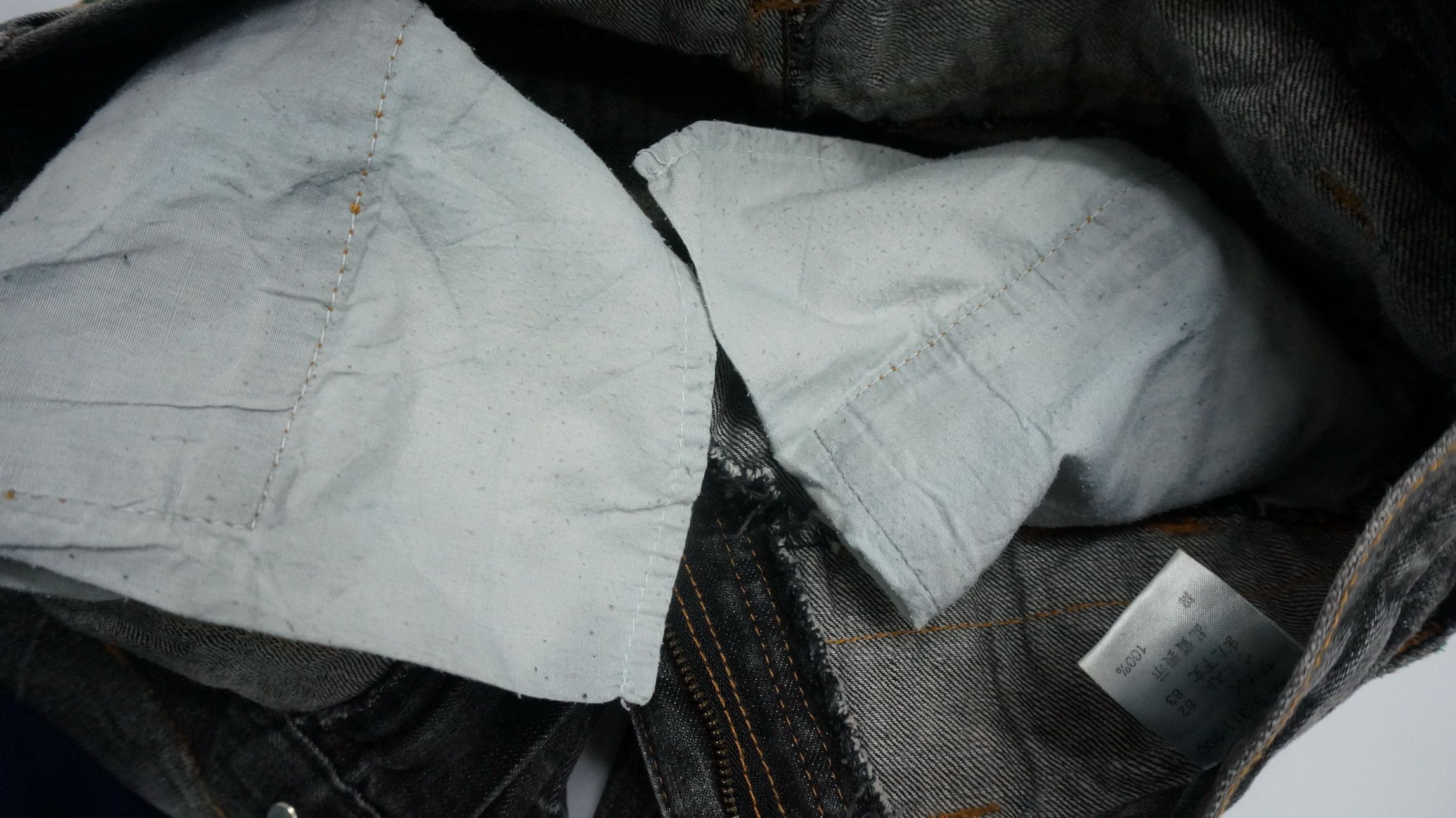 Japanese Brand 🔥 NYLAUS FADED Acid Distressed Double Waist Jeans Size US 30 / EU 46 - 18 Thumbnail